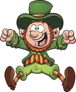 Cute Happy Smiling Irish St Patricks Day Leprechaun Cartoon Truck Car Bumper Sticker Vinyl Decal 5"