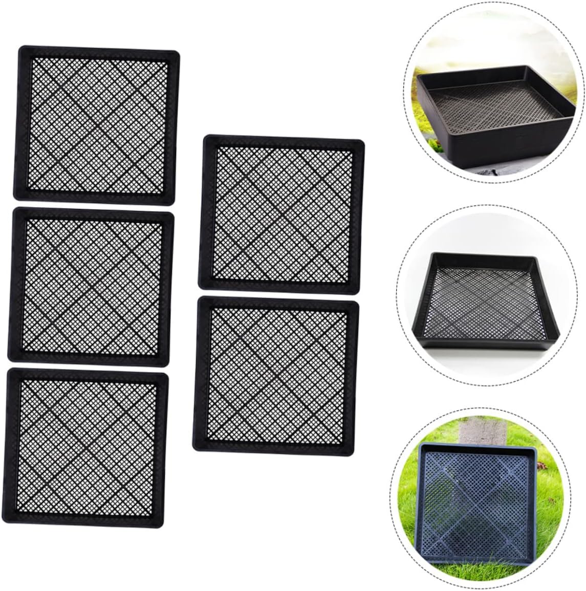 5Pcs Plant Germination Trays Reusable Planting Containers for Succulent and Vegetable Seed Starting Nursery Sowing Trays for Indoor and Outdoor Gardening