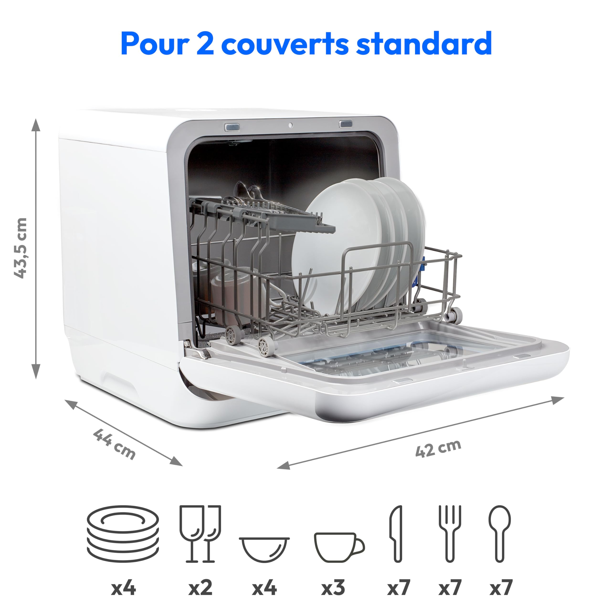 MEDION Mini lave-vaisselle DWT20 2 couverts 6 programmes sans raccordement à l'eau
