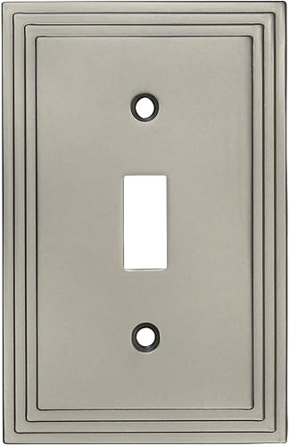 Cosmas 25053-SN Cubierta de placa de interruptor de palanca simple de níquel satinado