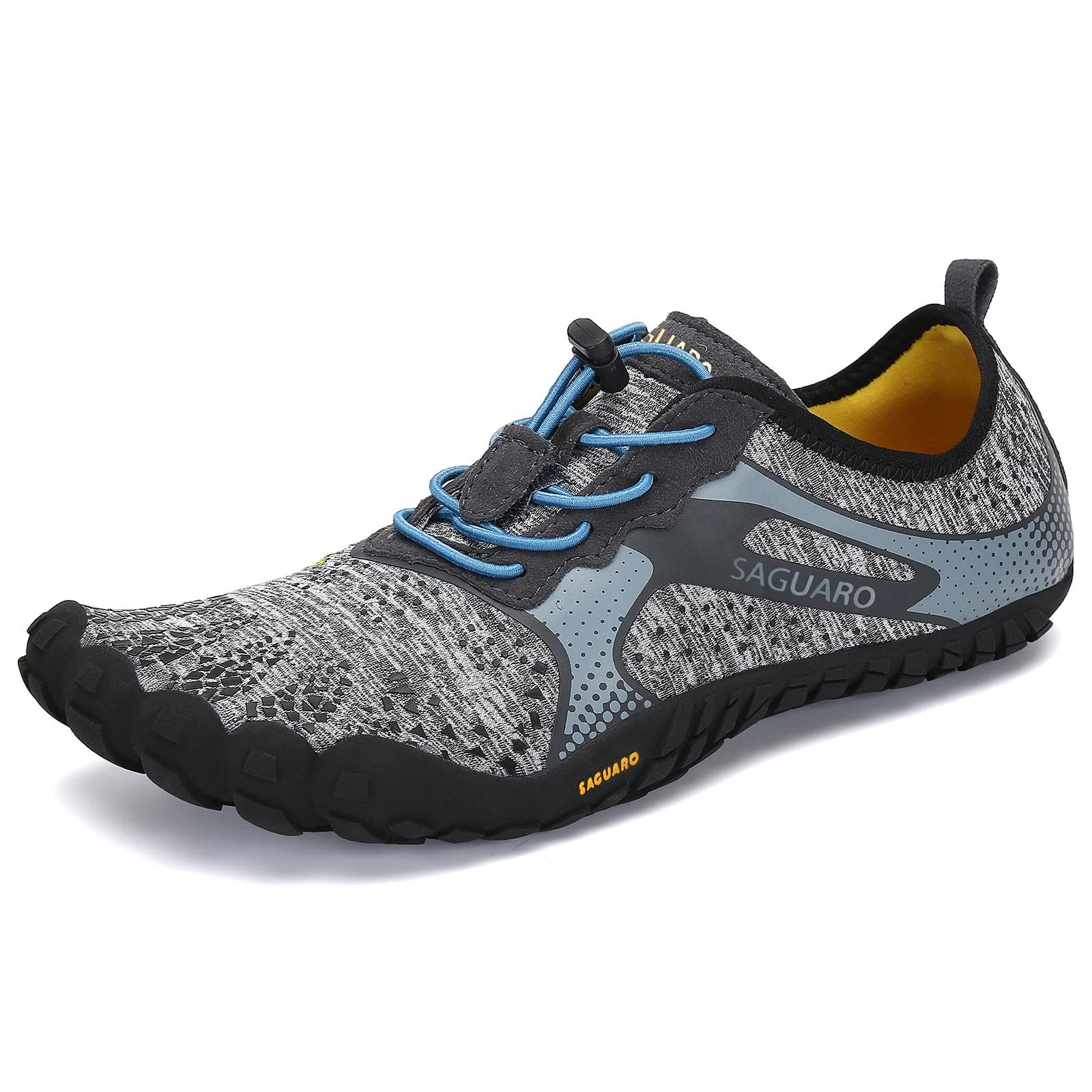 SAGUARO Barefoot Shoes Uomo Donna Scarpe Barefoot - Scarpe Minimaliste Scarpe da Palestra - Traspiranti Scarpe da Scoglio - Punta Larga e Suola a Goccia Zero Nero Fumoso,Gr.35-48 EU