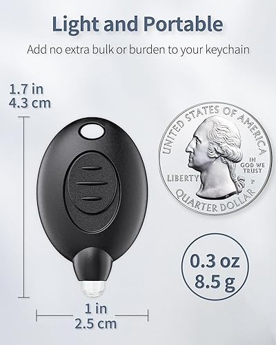 Miniatura 3 de Uniclife Paquete de 5 llaveros LED, mini llavero LED de 12 lúmenes, portátil, ultra brillante, funciona con pilas, para acampar al aire libre,