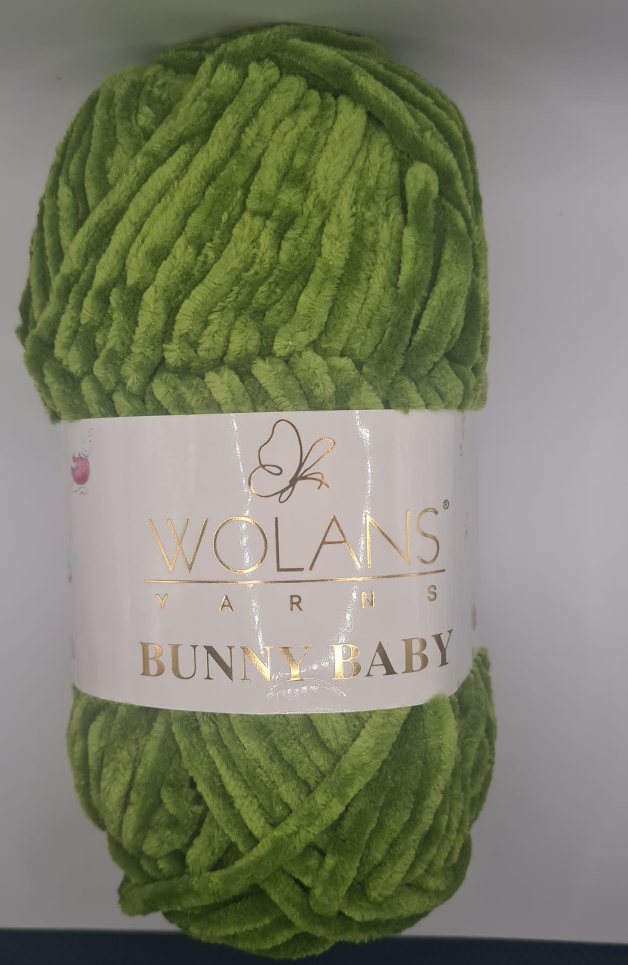 Wolans Bunny Baby Chenille Style Yarn Wool 70 Colours Available 100g Balls (Apple Green Col 69)