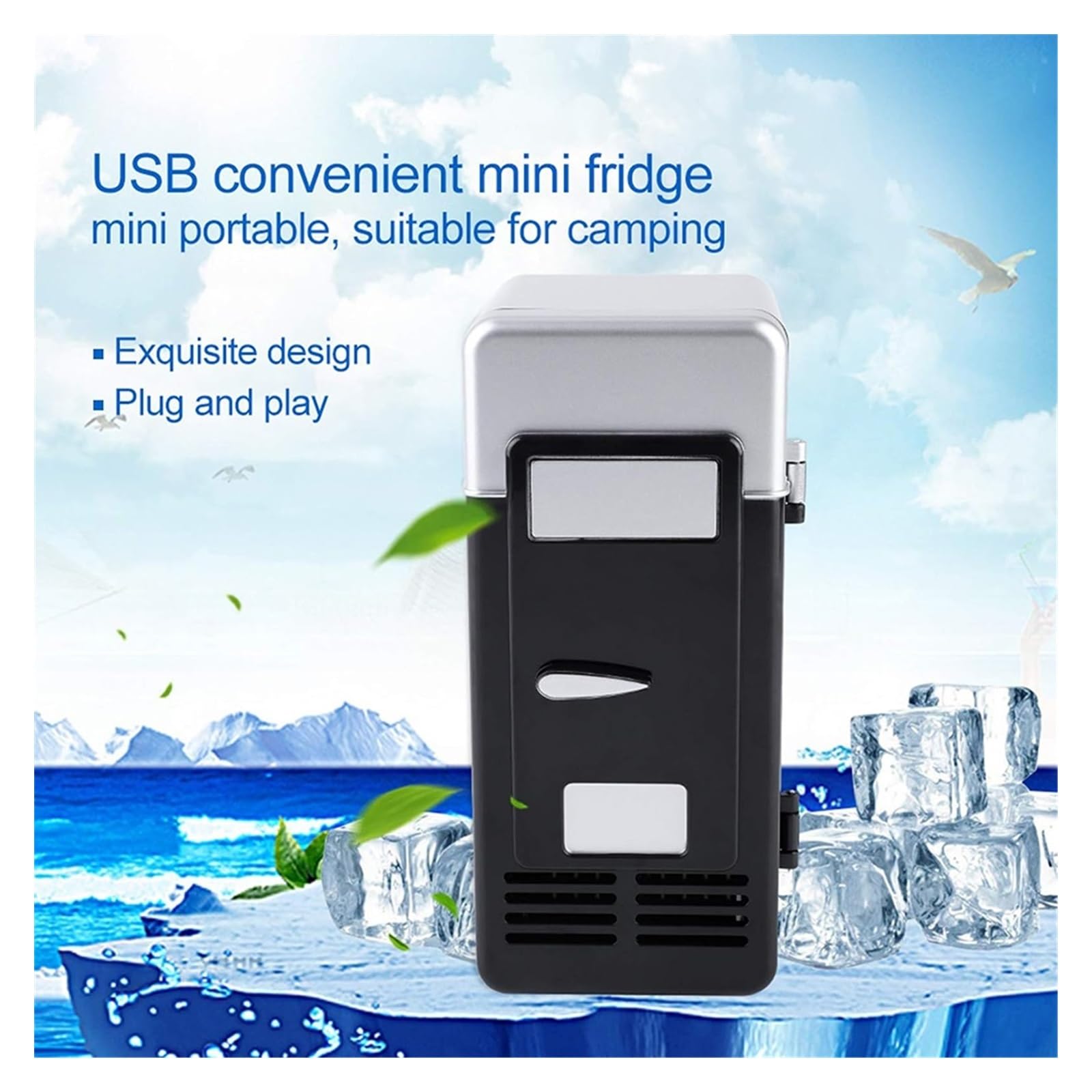 Mini refrigerador USB for Coche, hogar, Oficina, Hotel.