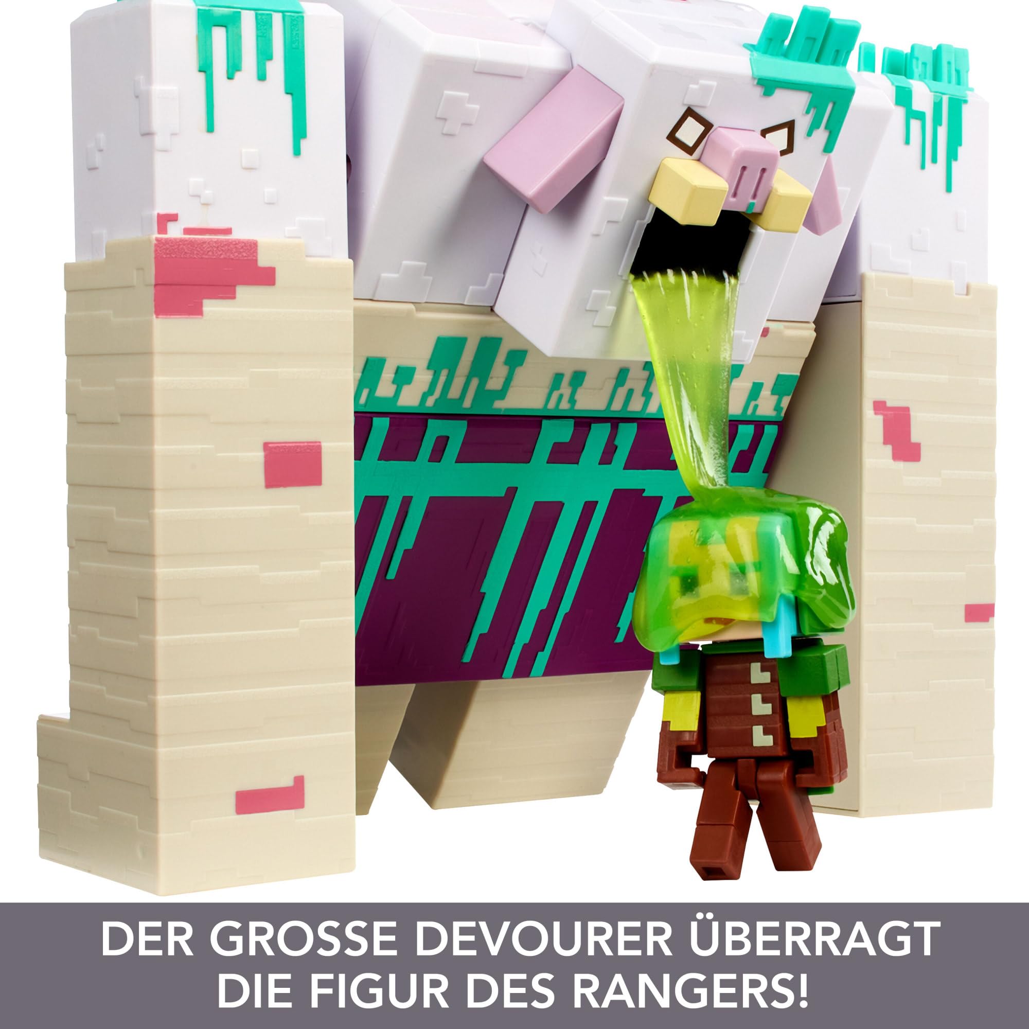 Minecraft Spielzeug, Legends Devourer Actionfigur, 1 Ranger Actionfigur und 2 Zubehörteile, Geschenkset zum Sammeln, HNC08