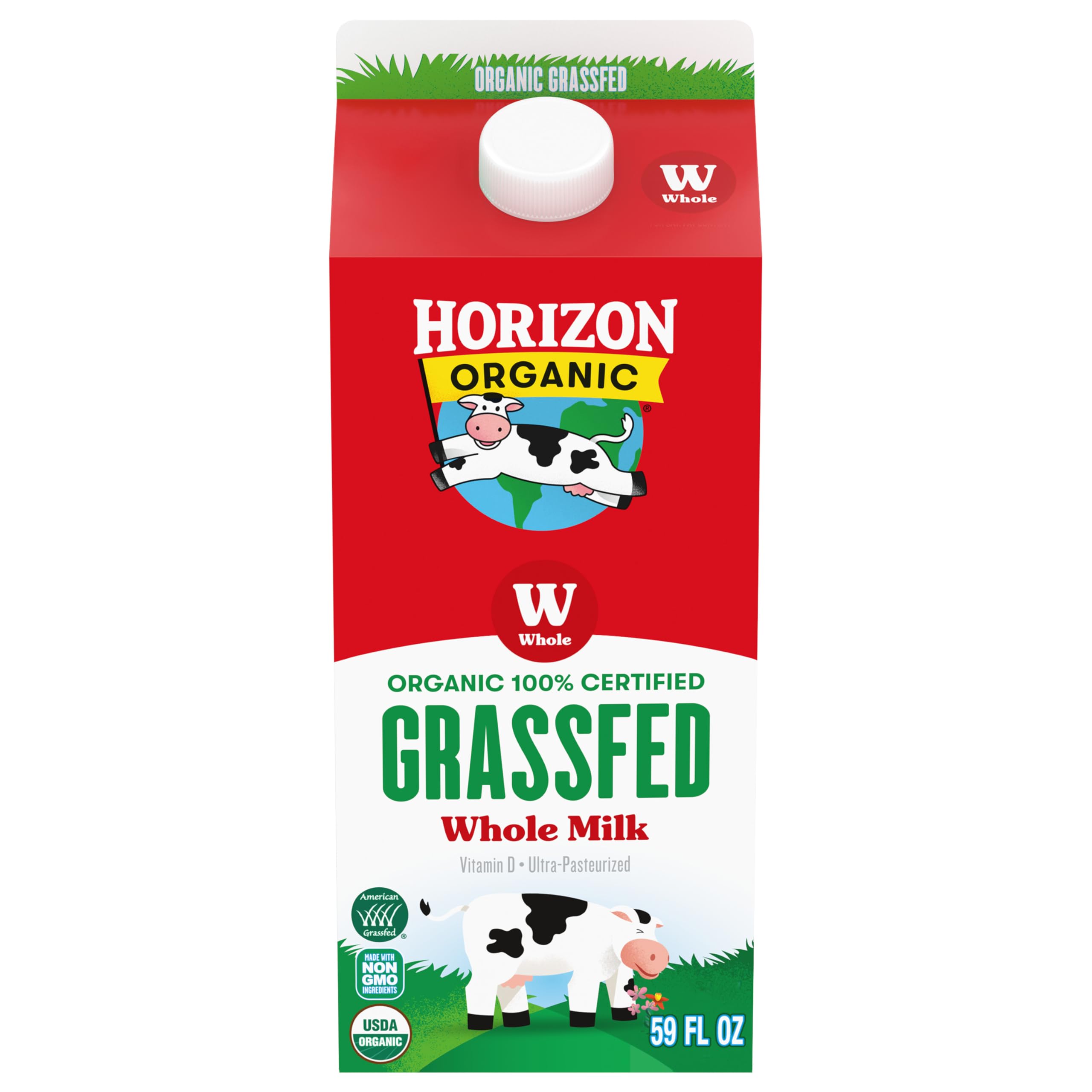 Amazon.com: Horizon Organic Grassfed Vitamin D Whole Milk, 59 fl