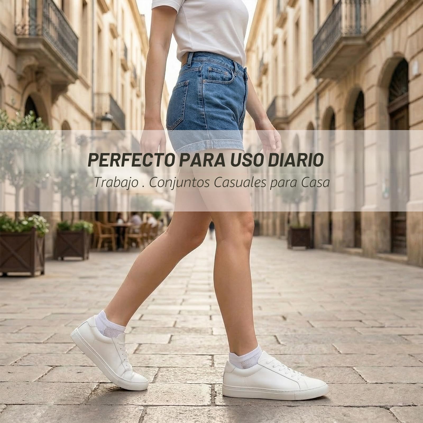 5 Pares Calcetines Tobilleros Mujer - Verano Deporte Running Calcetines Cortos de Algodón transpirable
