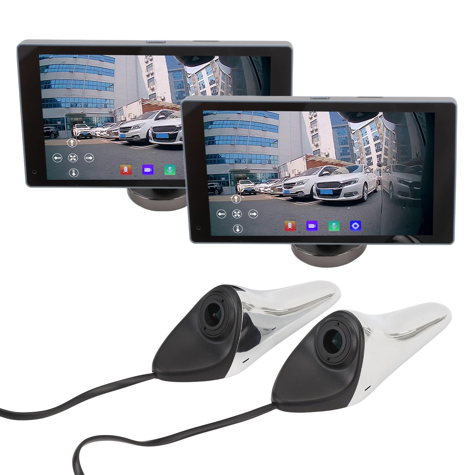System kamer martwego punktu widzenia z boku, z 15-calowym ekranem dotykowym HD 1920 x 1080P, ostrzeżenie o martwym polu AI, nagrywanie DVR dla bezpieczeństwa pojazdu (SM502AI)