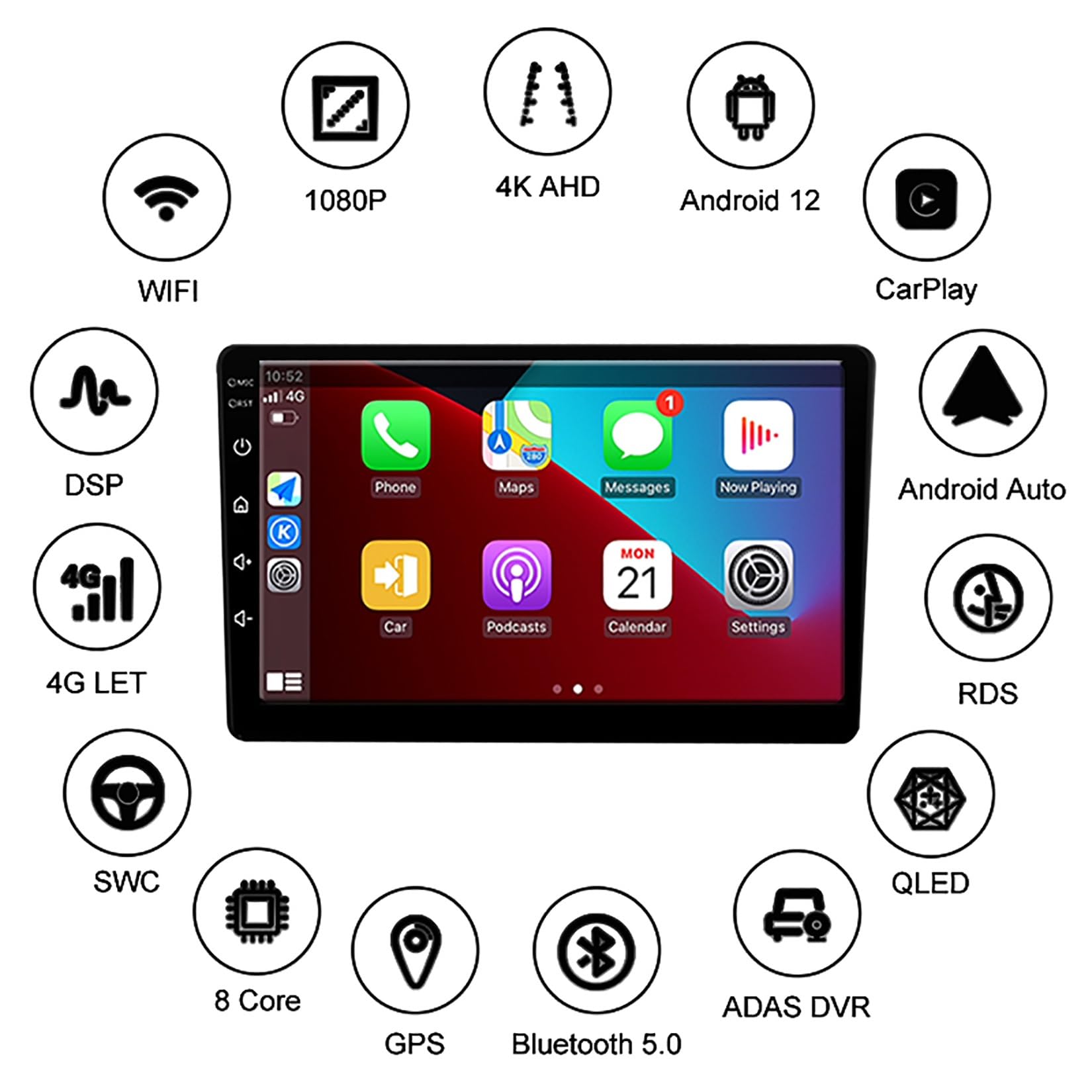 Android 12 2 din radio samochodowe stereo do Chevrolet Aveo 2 Sonic T300 2011-2015, 9-calowy ekran dotykowy, radio samochodowe, akcesoria samochodowe, multimedialny odtwarzacz wideo, obsługa Wi-Fi,