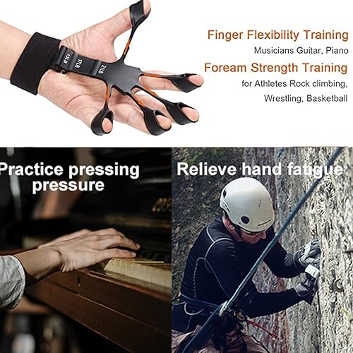 Miniatura 8 de Fortalecedor de dedos, ejercitador de dedos, ejercitador de dedos ajustable, entrenador de fuerza de agarre, fortalecedor de agarre de mano,