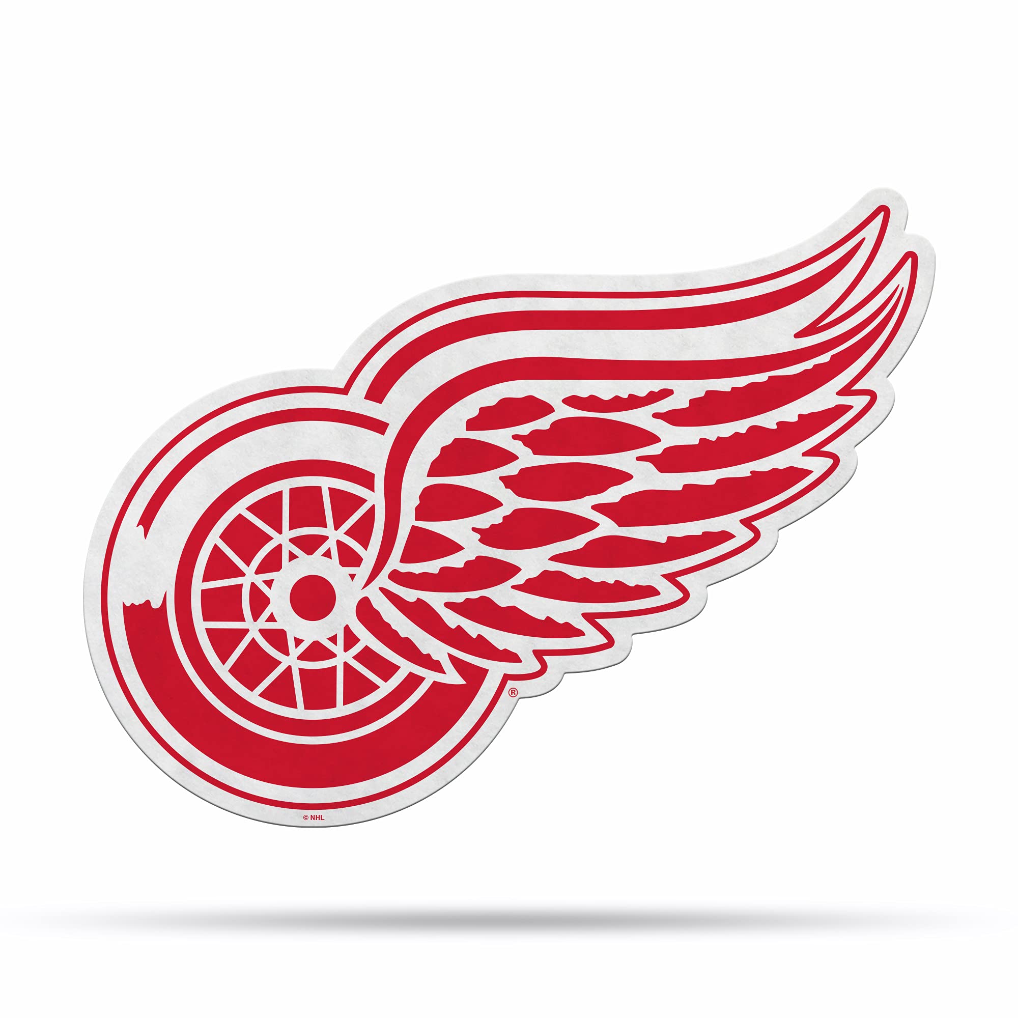 Rico Industries NHL Detroit Red Wings Primary Shape Cut Pennant - Home and Living Room Décor - Soft Felt EZ to Hang