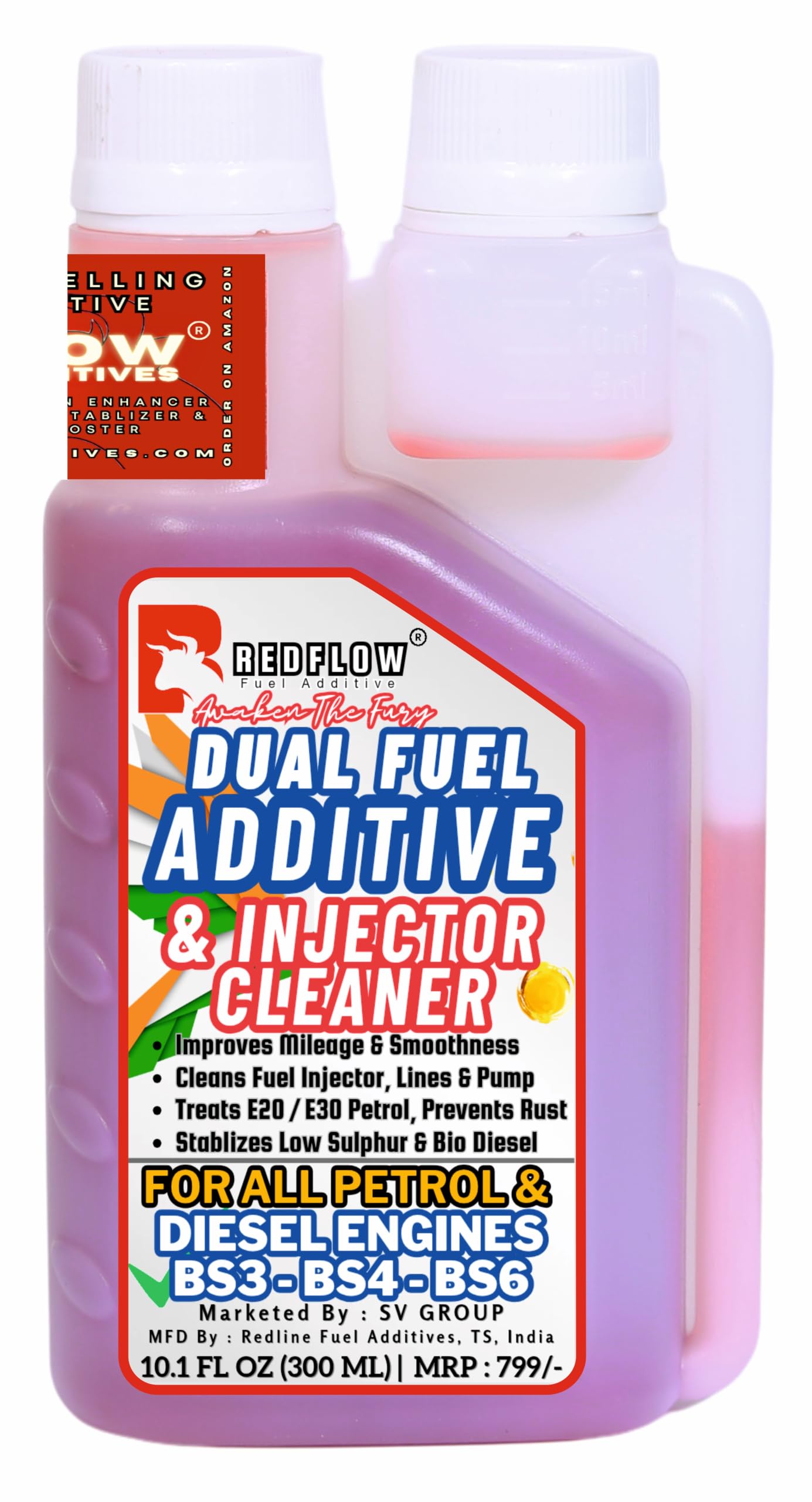 Red Flow Diesel & Petrol Additive | Injector Cleaner (300ML), Treats 60L Diesel & 150L Petrol, for All Cars, Bikes, Scooters. Keeps Engine Clean, Improves Engine Smoothness, Fuel Economy & Pickup.-image-11
