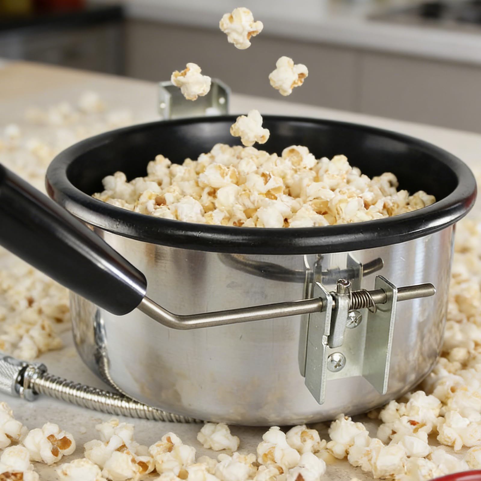Accessoires Machine à Pop-Corn à Air Chaud, Bol de Chauffe 2 holes-15mm Popcorn Maker Pot de Pièces Machine à Pop-Corn à Électrique pour Maïs, Collation