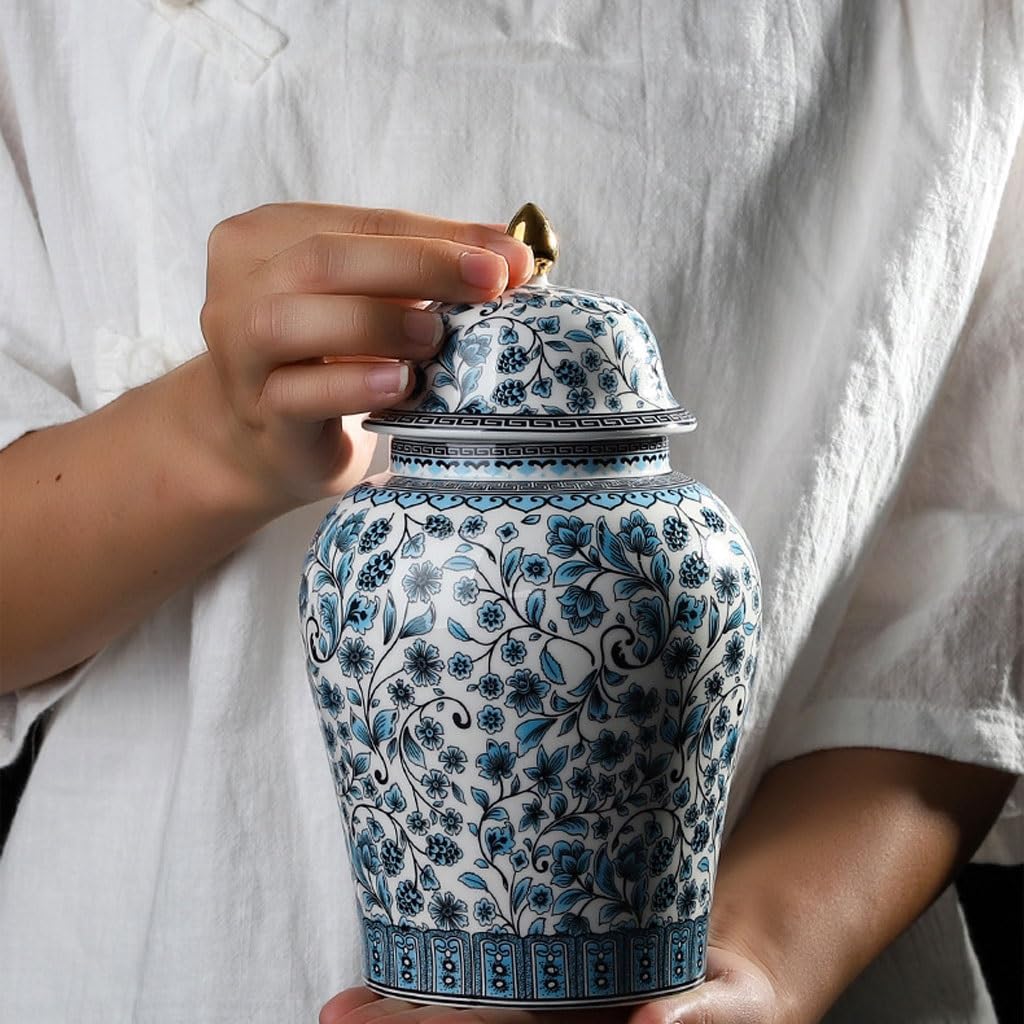Puszka na herbatę ceramiczny słoik emalia puszka na herbatę zamknięty słoik dekoracja domu salonu zamknięta puszka na herbatę suszone owoce herbata słoik pojemnik na herbatę (A)