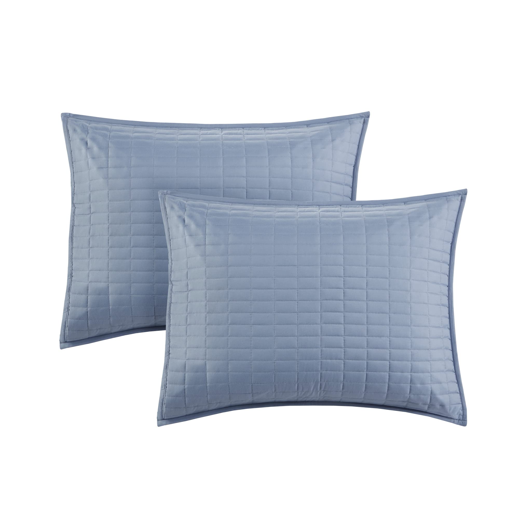 Comfort Spaces Kienna Quilt Set-Luxury Double Sided Stitching Design All Season, Lightweight, Coverlet Bedspread Bedding, Matching Shams, Bedspread King (120"x118"), Blue