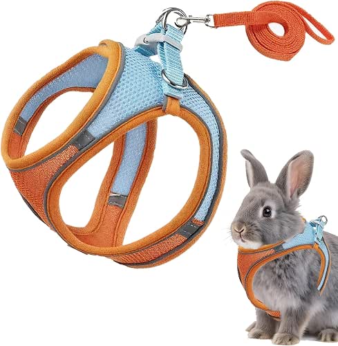Rabbit Harness and Leash Set Escape Proof, Adjustable Soft Padded