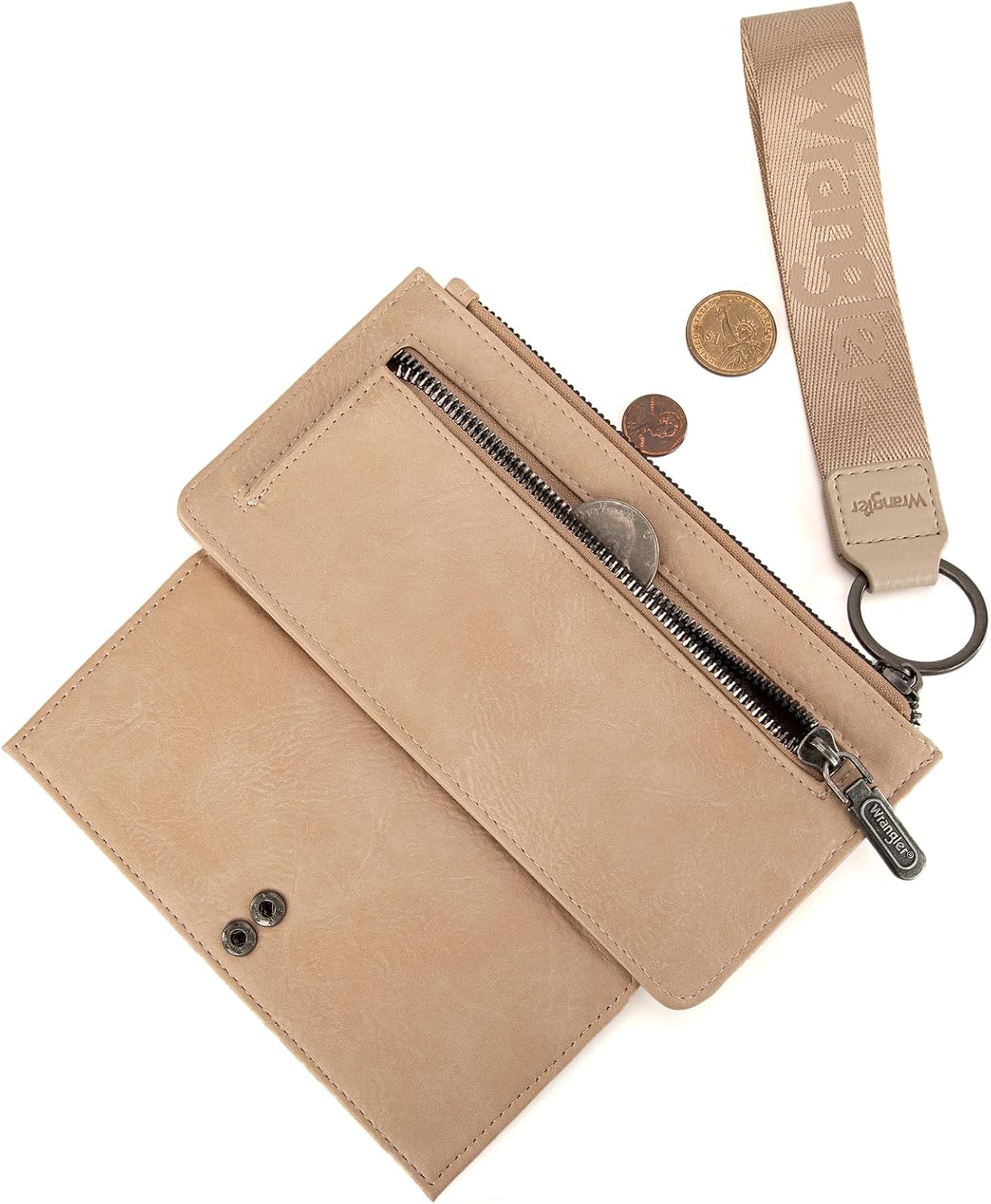 X Wrangler Minimalist Wristlet with Wallet Large Clutch Wallet Women Rfid Card Cases & Money Organizers with Coin Purse and Smooth Zipper - Image 5