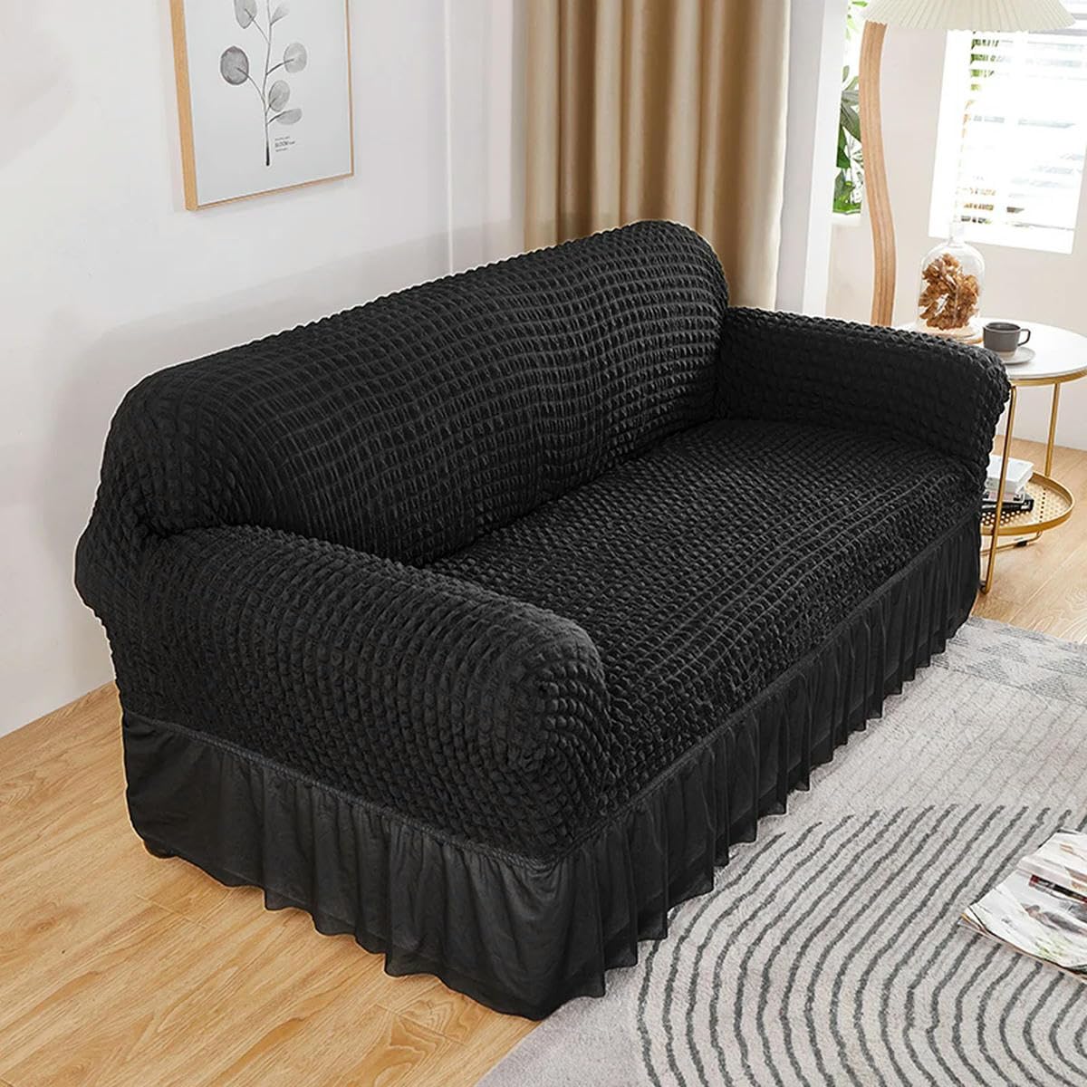 Housse de canapé élastique universelle anti-taches 3 places