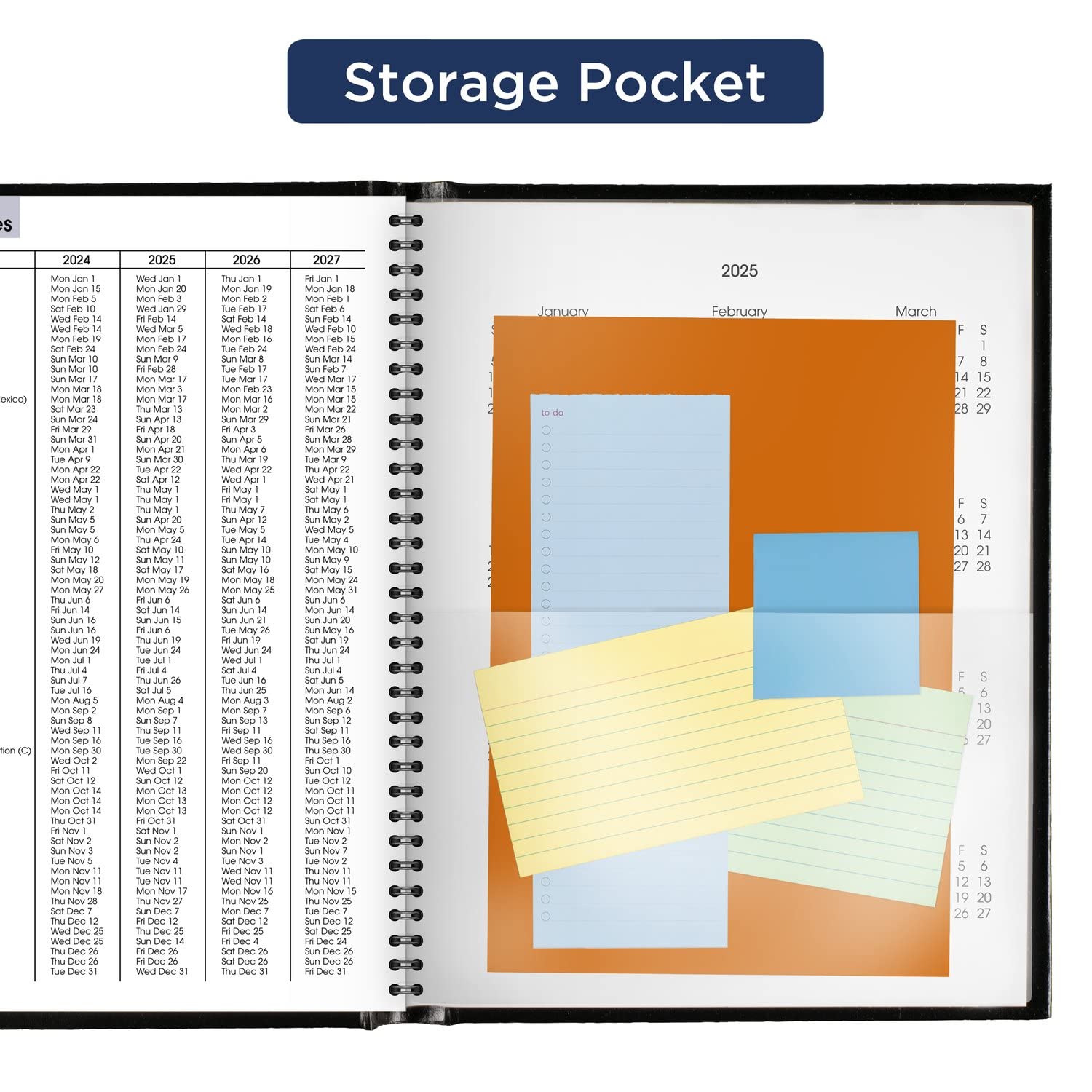 AT-A-GLANCE Planer tygodniowy 2024, DayMinder, terminarz na kwadrans, 20,3 x 27,9 cm, duża twarda okładka, zakładki miesięczne, czarny (G520H0024)
