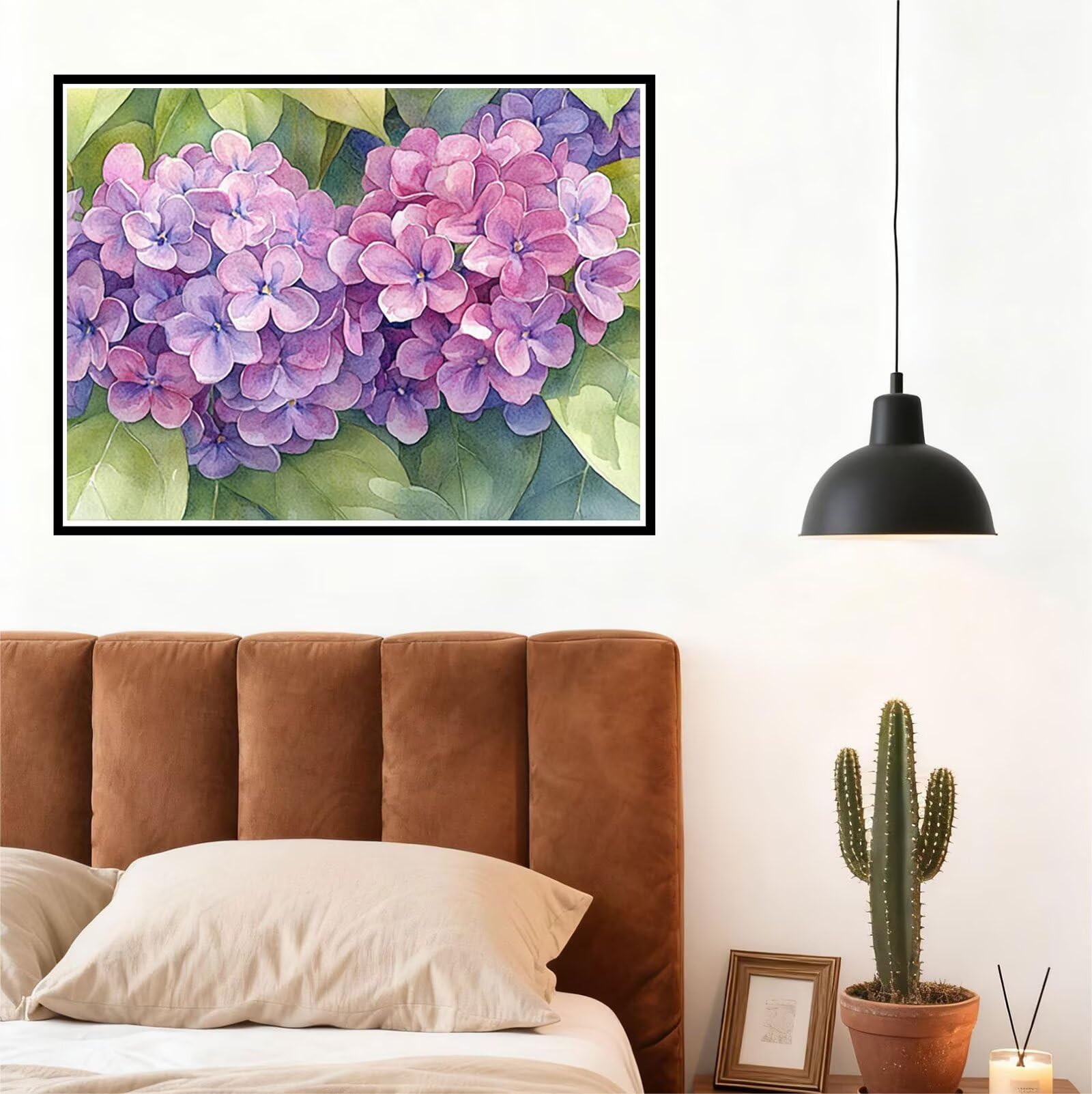 Blume Malen Nach Zahlen Erwachsene Anlage Malen Nach Zahlen Kinder ab 7, Set Erwachsene Bastelsachen Kreativ Set für Kinder Geschenke für Männer, Weihnachten Halloween Deko Ohne Rahmen 60x80cm H - 924