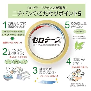 Amazon | ニチバン セロテープ 大巻 箱入り 15mm×35m CT-15