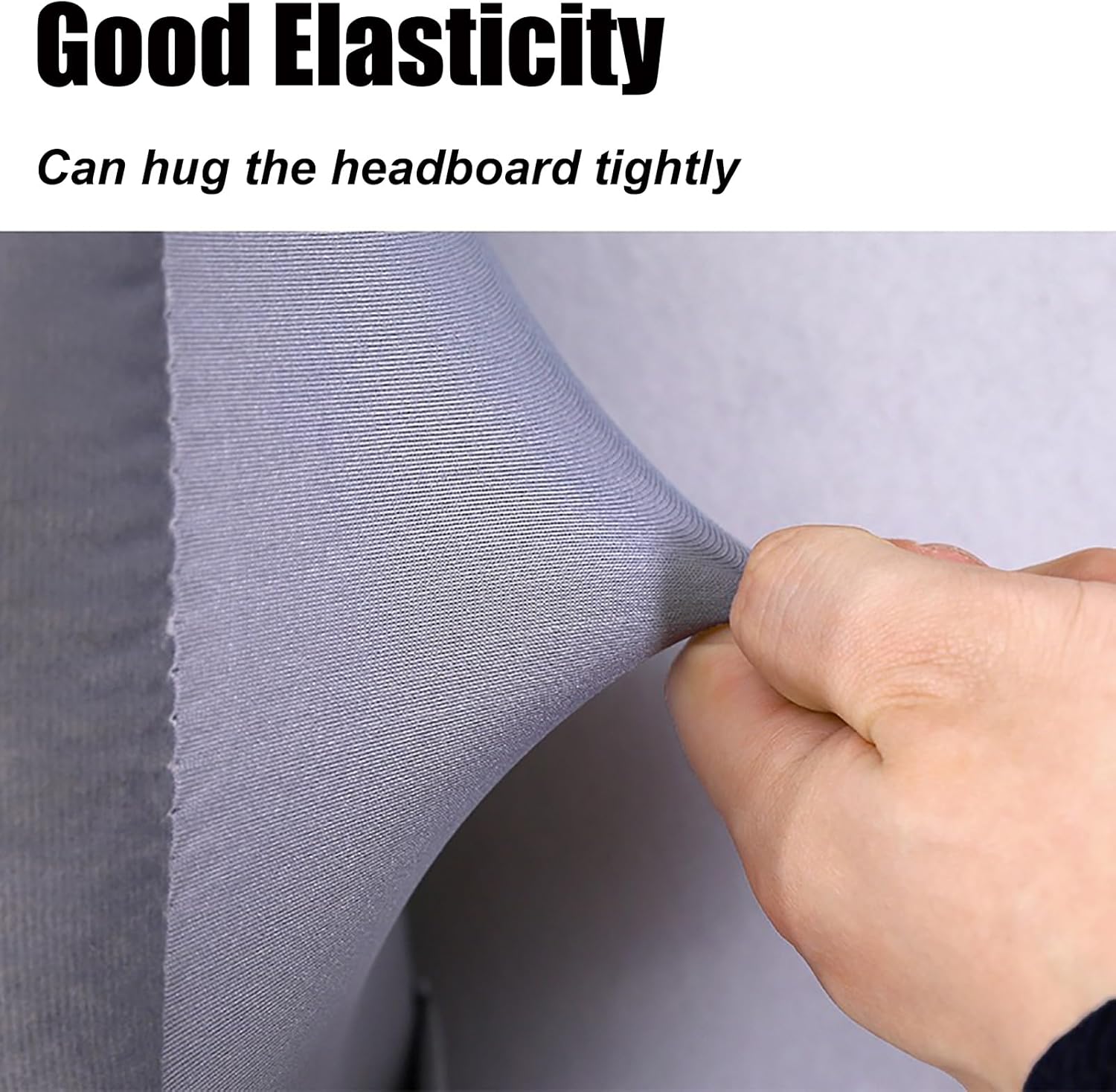 XOUVY Headboard Cover, Elastic Headboard Cover for Queen Size Bed, Velvet Headboard Protection Cover for Upholstered Headboard Slipcover