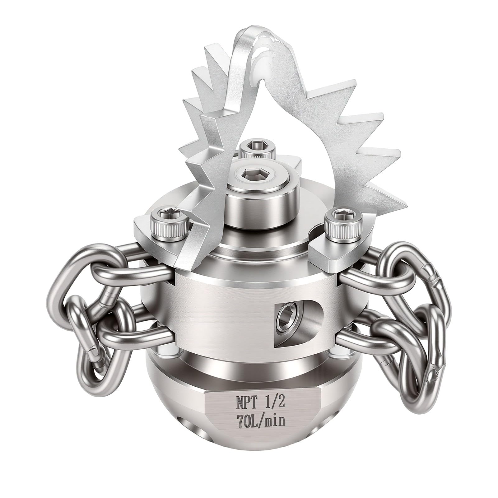 FTVOGUE Buse de Nettoyage Rotative 360°, Filetage NPT 1/2 Pouce