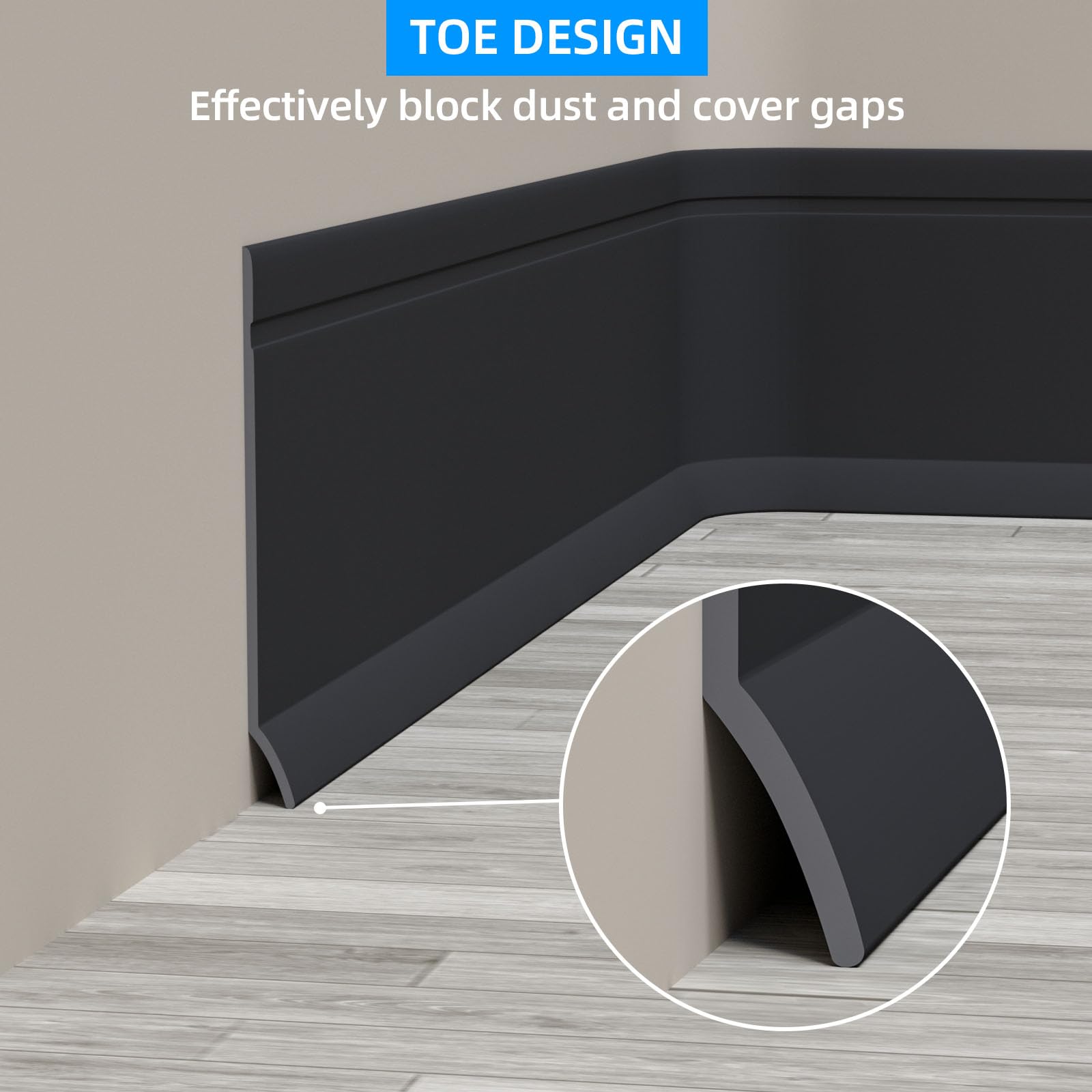 Snapklik.com : Pluden Flexible Baseboard Molding Trim, 4 Inch(W) X 40 ...