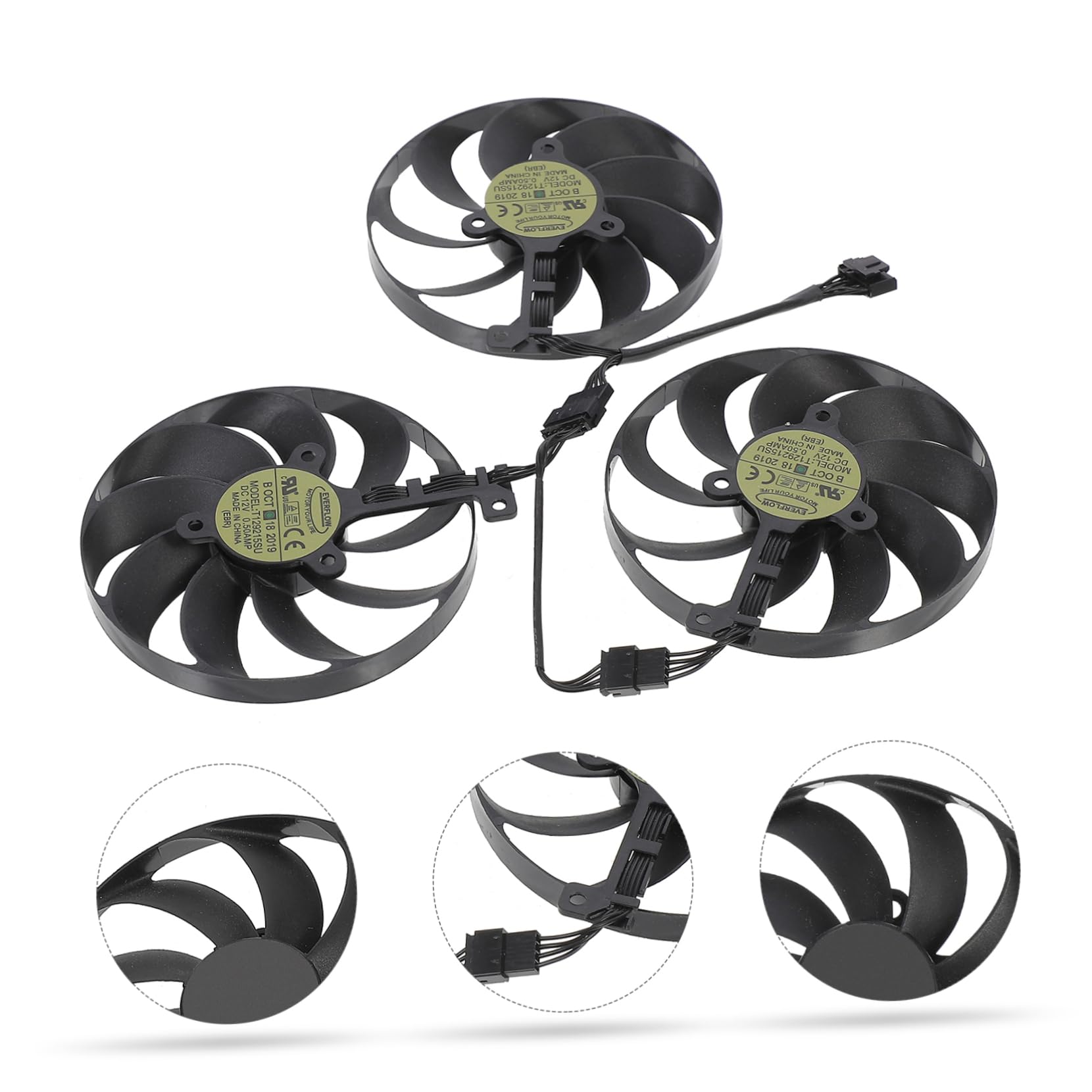 NUOBESTY Ventilador De Refrigeración De Tarjeta Gráfica De Compatible Enfriador De Gpu Cfud Ventilador Para Tarjetas Gráficas Para Enfriamiento De Gpu Computadoras