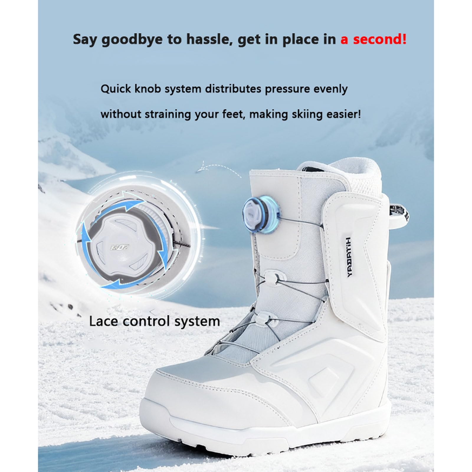 Herren Snowboard Boots Damen Snowboard Boots Schnellschnürsystem Boot All Mountain Freeride Freestyle Snowboardschuhe Verdickt für mehr Wärme Bequeme Passform,2 x Farben,Größen 36-45