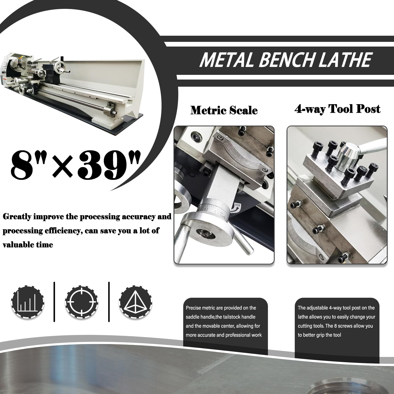 LGXEnzhuo Metal Lathe 8
