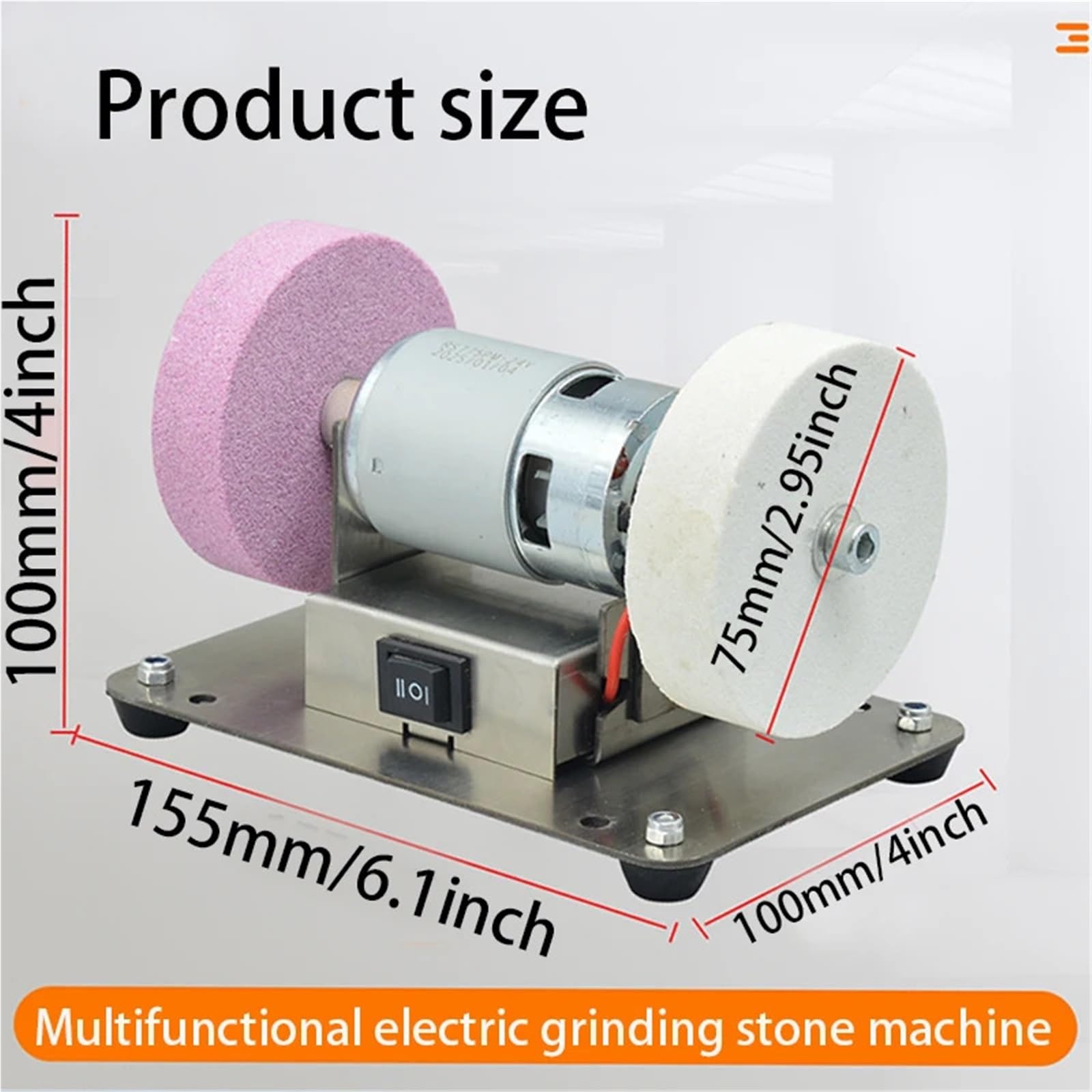 Máquina de amoladora doble, artefacto, amoladora de mesa, motor, mini pulidora eléctrica, muela de amolar, piedra de amolar