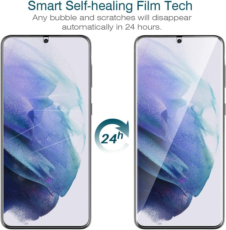 Image of STP FEEL (2 Pack Unbreakable Membrane Screen Protector Guard For Samsung Galaxy S21 Plus (6.7 Inch) | Membrane Ultra Smooth Touch with Finger Print Support - HD /3 Months Warranty