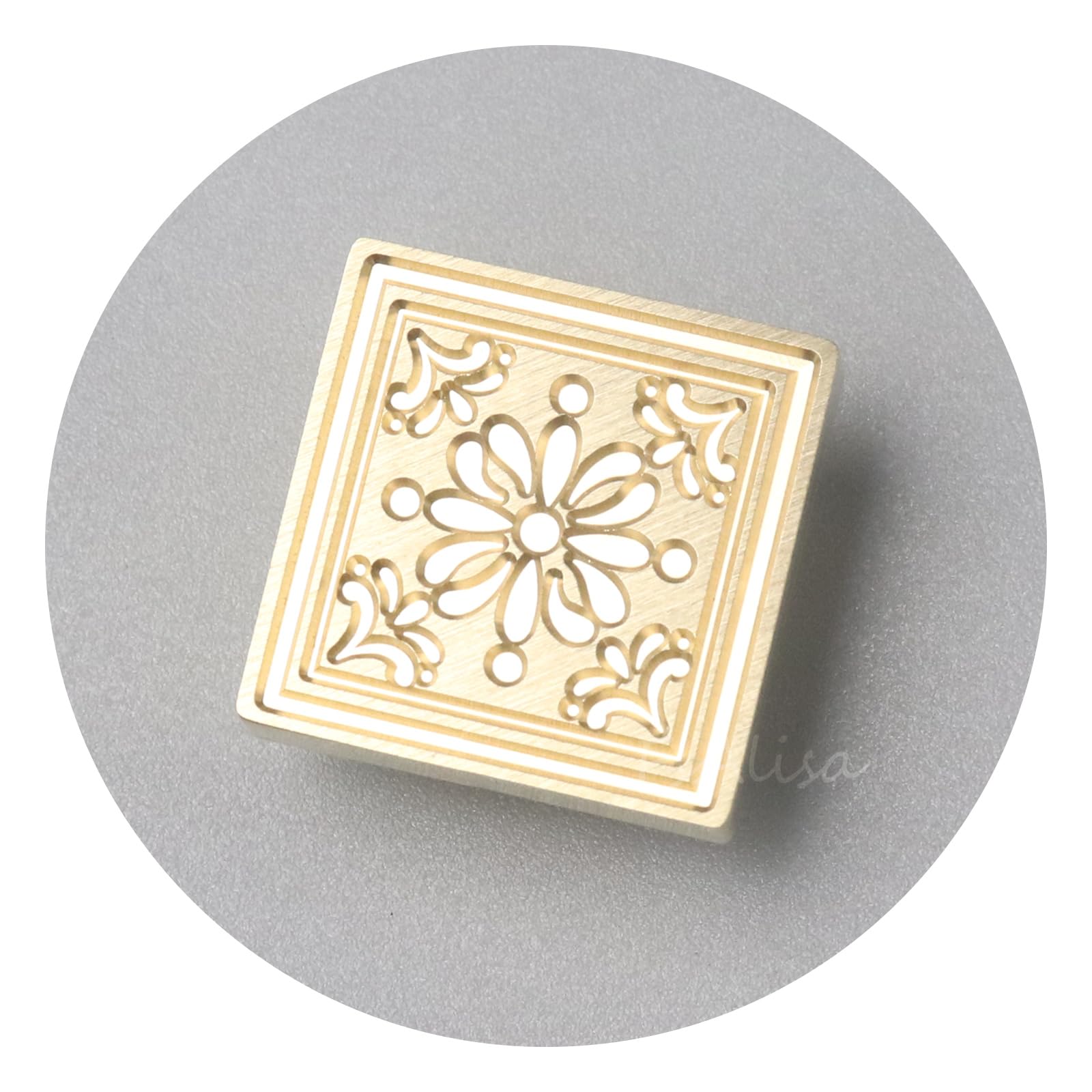 fsalisa European Pattern Wax Seal Stamp Sealing Wax Stamp Vintage Brass Head without Wooden Handle Great for Embellishment of Cards Envelopes Wedding Invitations