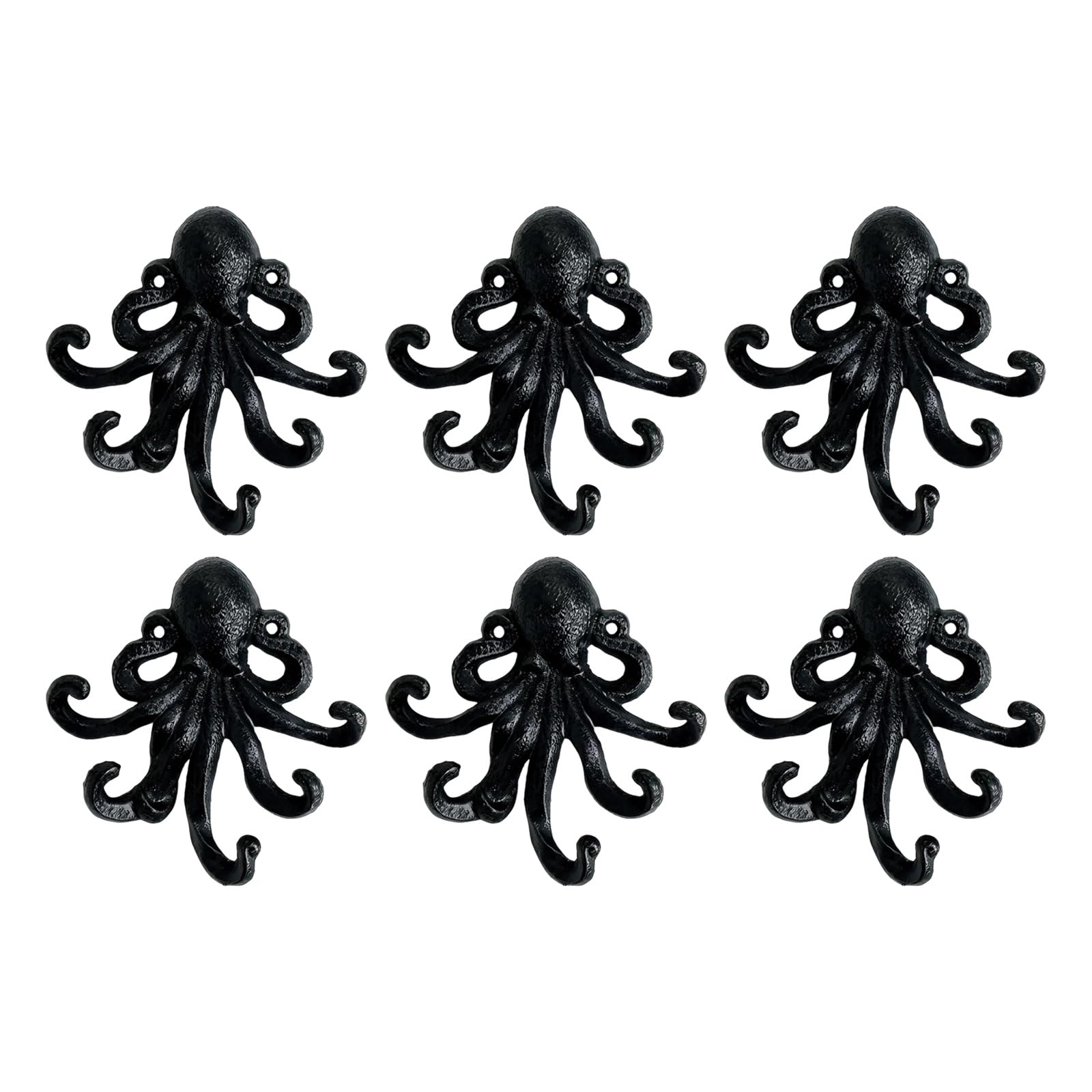 Msioytog A Bucolic Cast Iron Multi Purpose Octopuses Shaped Hook Decorative Coat Hook Ideal For Hangings Coats Bags Nd Decorations Small Tool Organizer