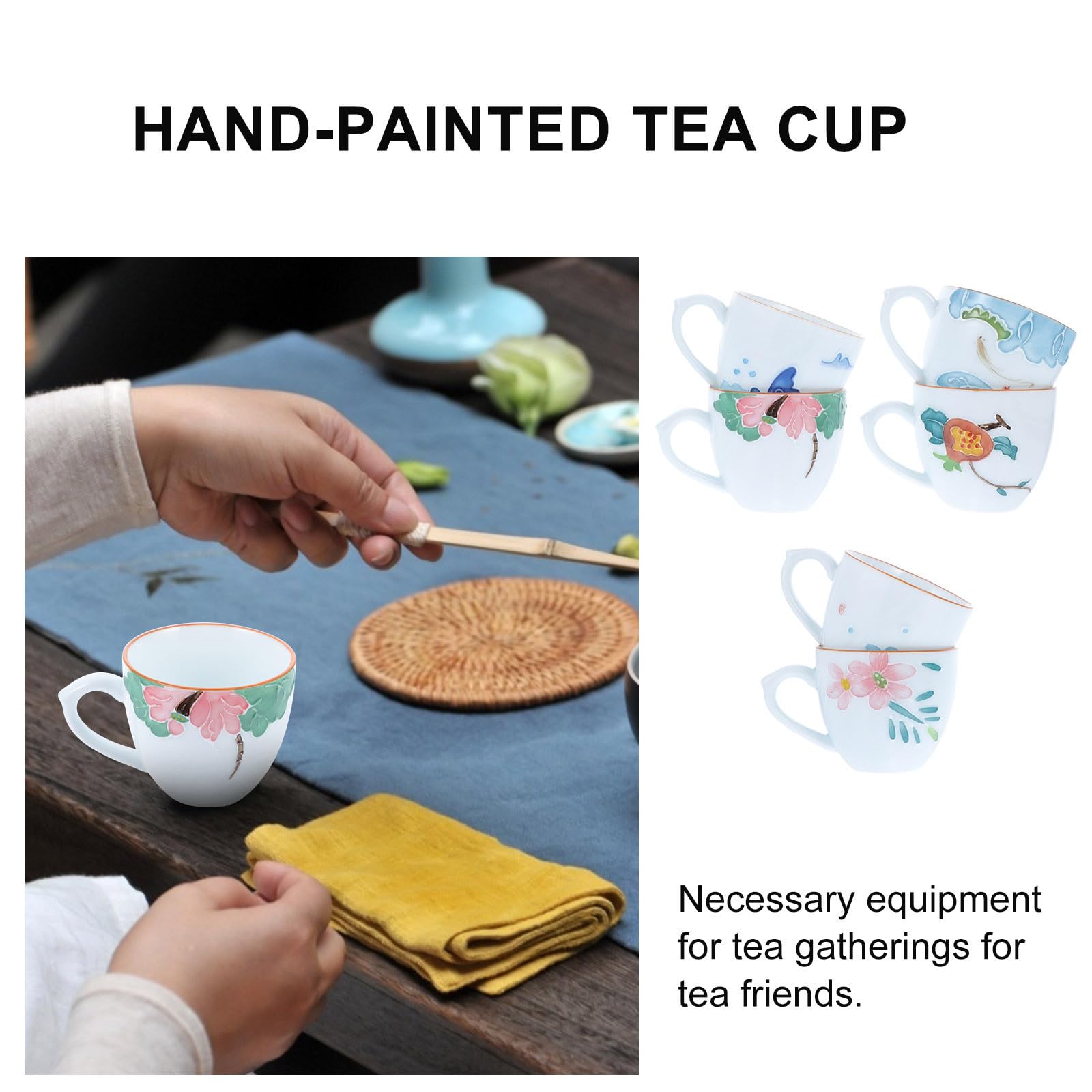 Dekorative Teetasse 6 Stück aus Keramik für Teegespräche