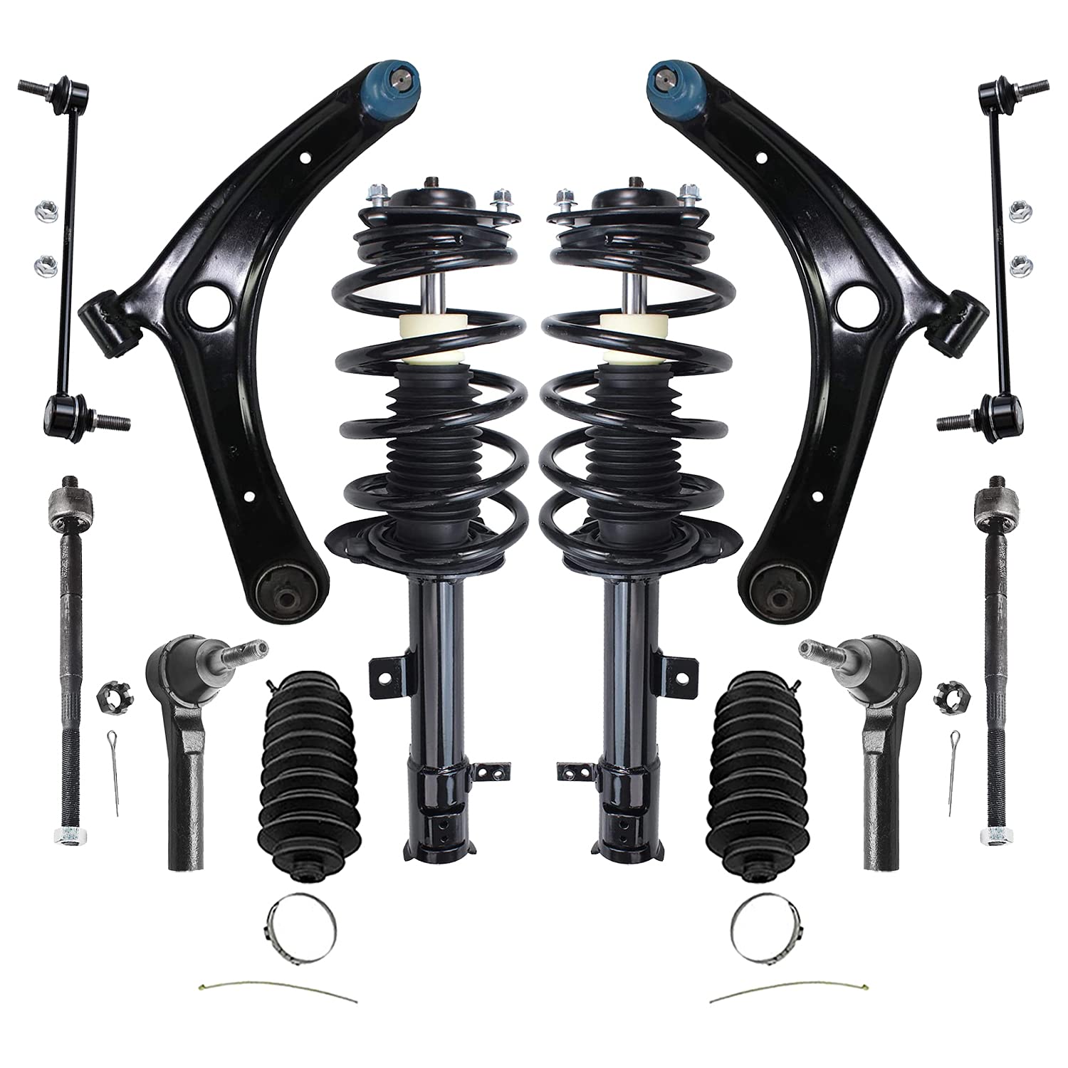 Detroit Axle Front Struts Lower Control Arms Replacement For Dodge Caliber Jeep Compass Patriot Sway Bars Ball Joints Inner Outer Tie Rods 12pc Suspension Kit Buy Online In Antigua And