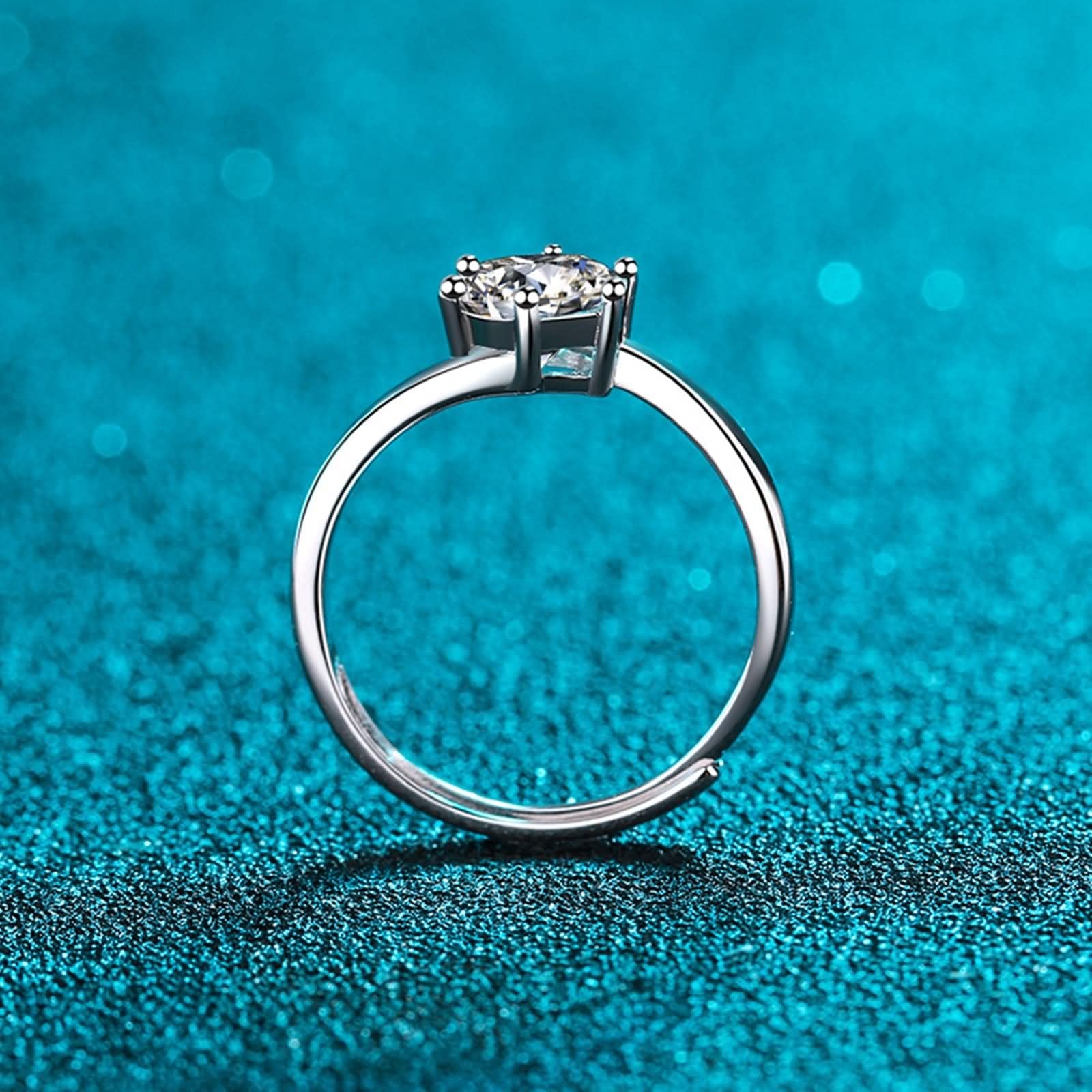 Anelli impilabili in argento Sterling, anello di promessa in oro bianco rotondo per la figlia alla moda