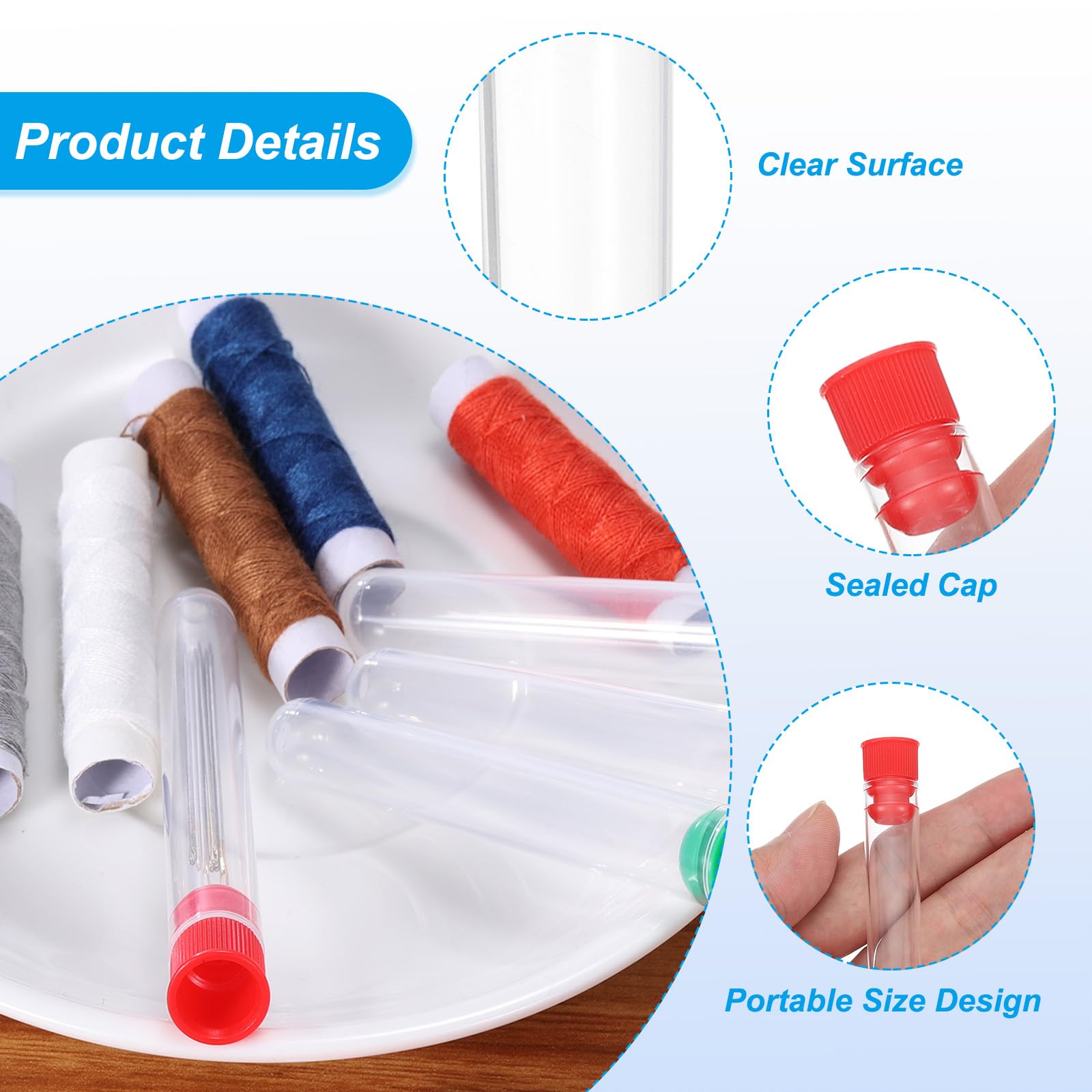 PATIKIL 0.6x4" Plastic Sewing Needle Storage Holder - Image 3