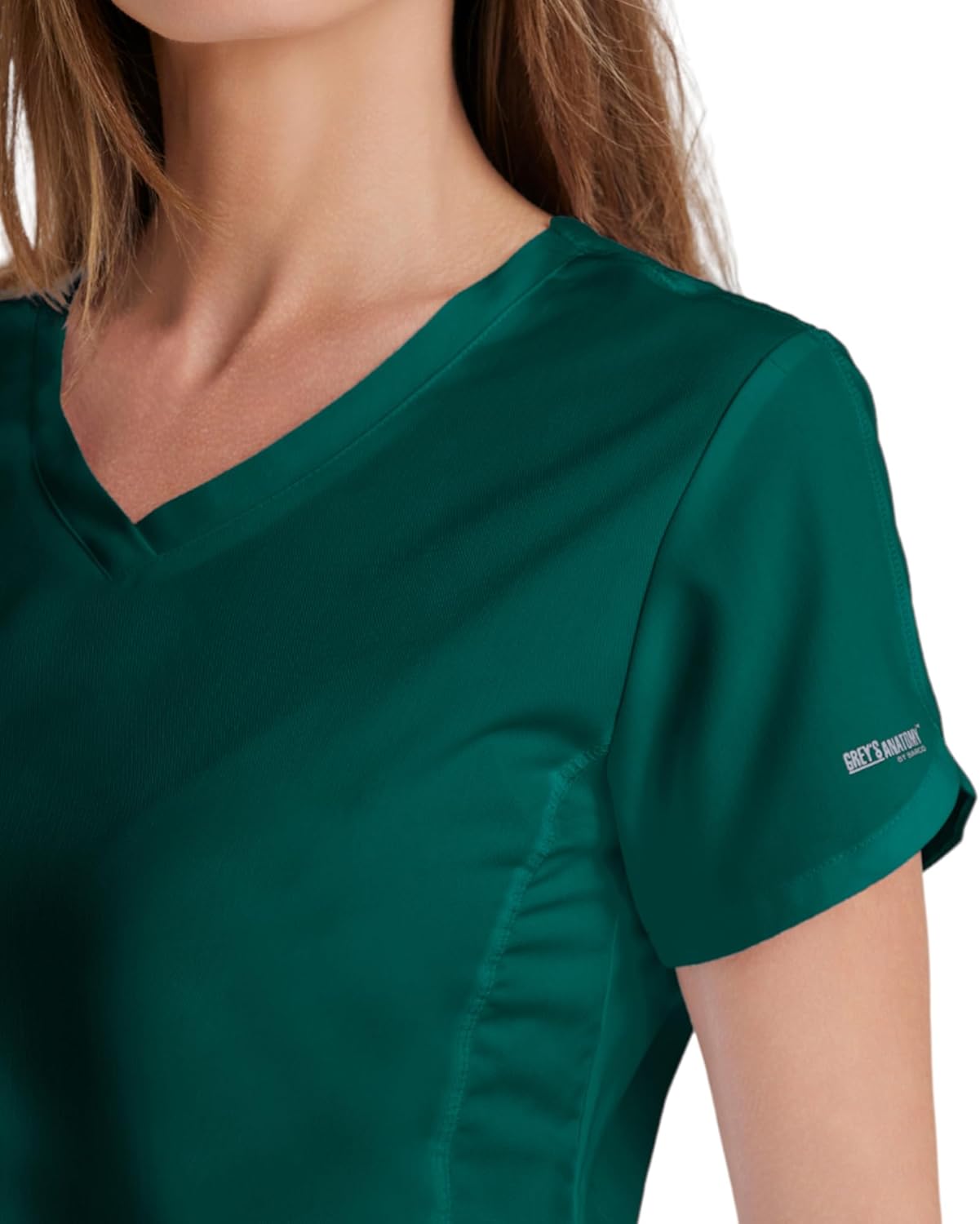 BARCO Grey's Anatomy Scrubs - Cora Scrub Top for Women, Crossover V-Neck, Fitted Back Super-Soft Women's Scrub Top - Image 2