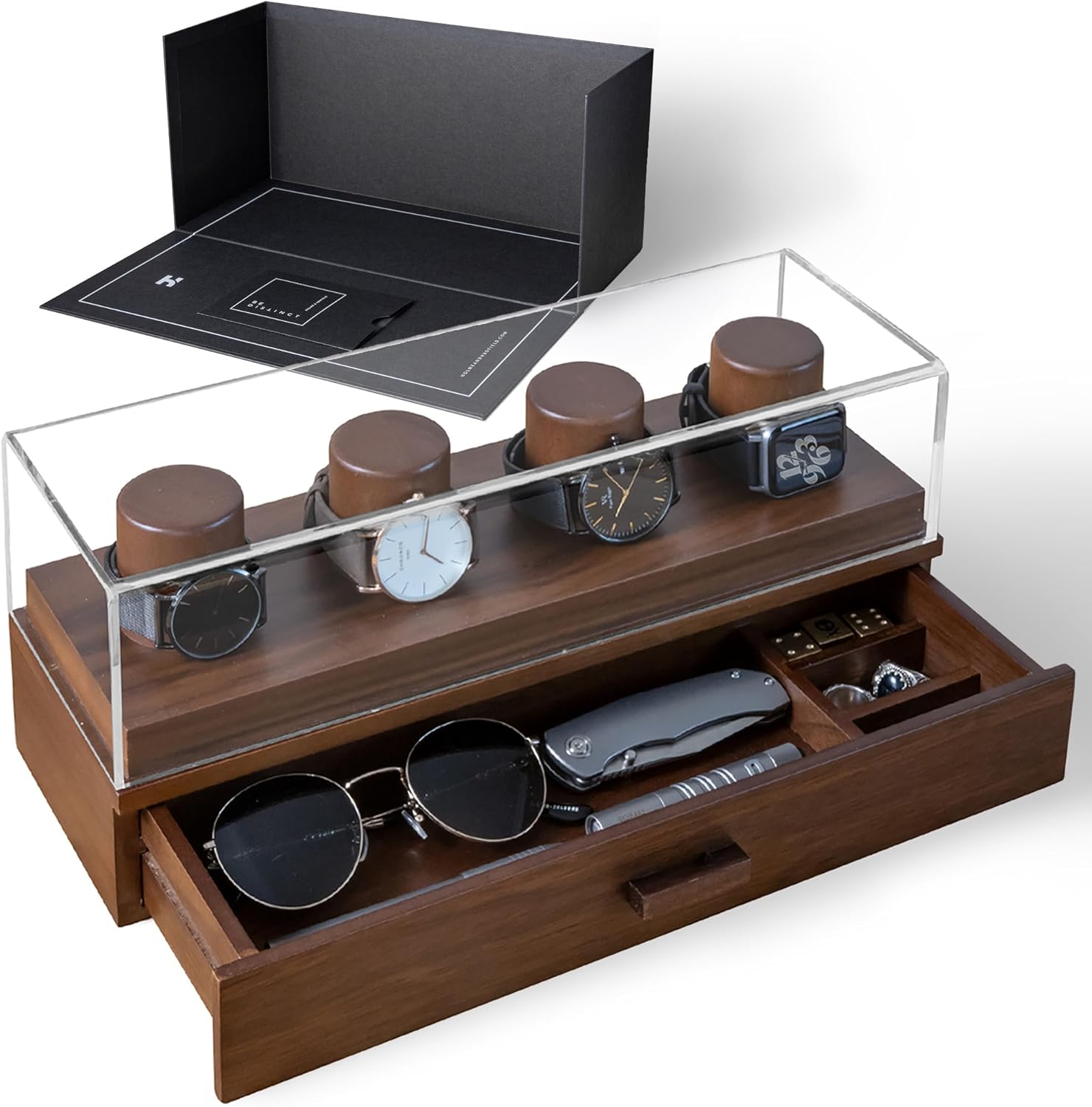 Watch Display Case Watch Holder Watch Box Organizer for Men with