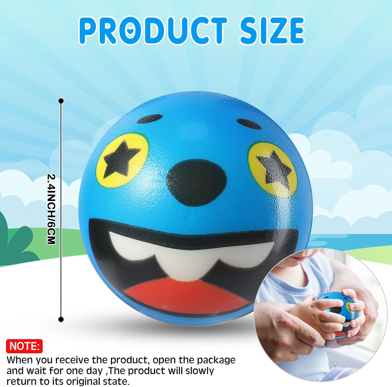 Yunsailing 108 Pcs Mini Stress Balls Bulk 2.4'' Sensory Fidget Ball Treasure Box Prizes Soft Assorted Stress Relief Toys for Hand Wrist Finger Exercise Adult Teen Party Favor Classroom - Image 2