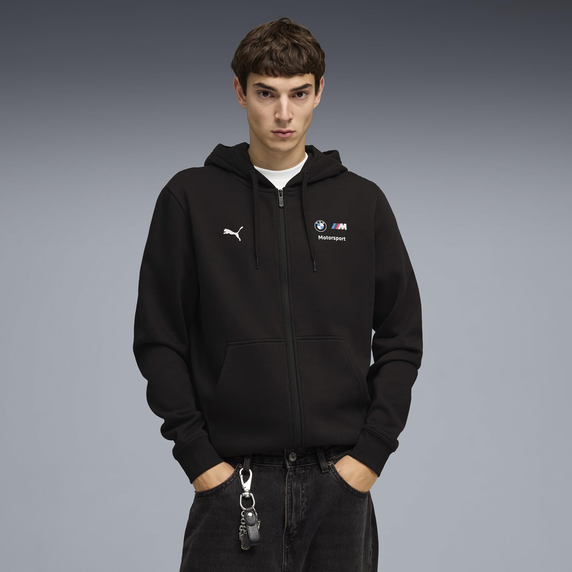PUMA Herren BMW M Motorsport Essentials Fleece-Trainingsjacke