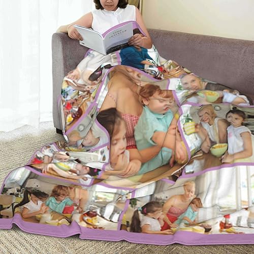 Vista 39 de Manta personalizada con fotos, texto, manta personalizada de franela, manta de fotos personalizada para bebé, madre, padre, amigos, regalo