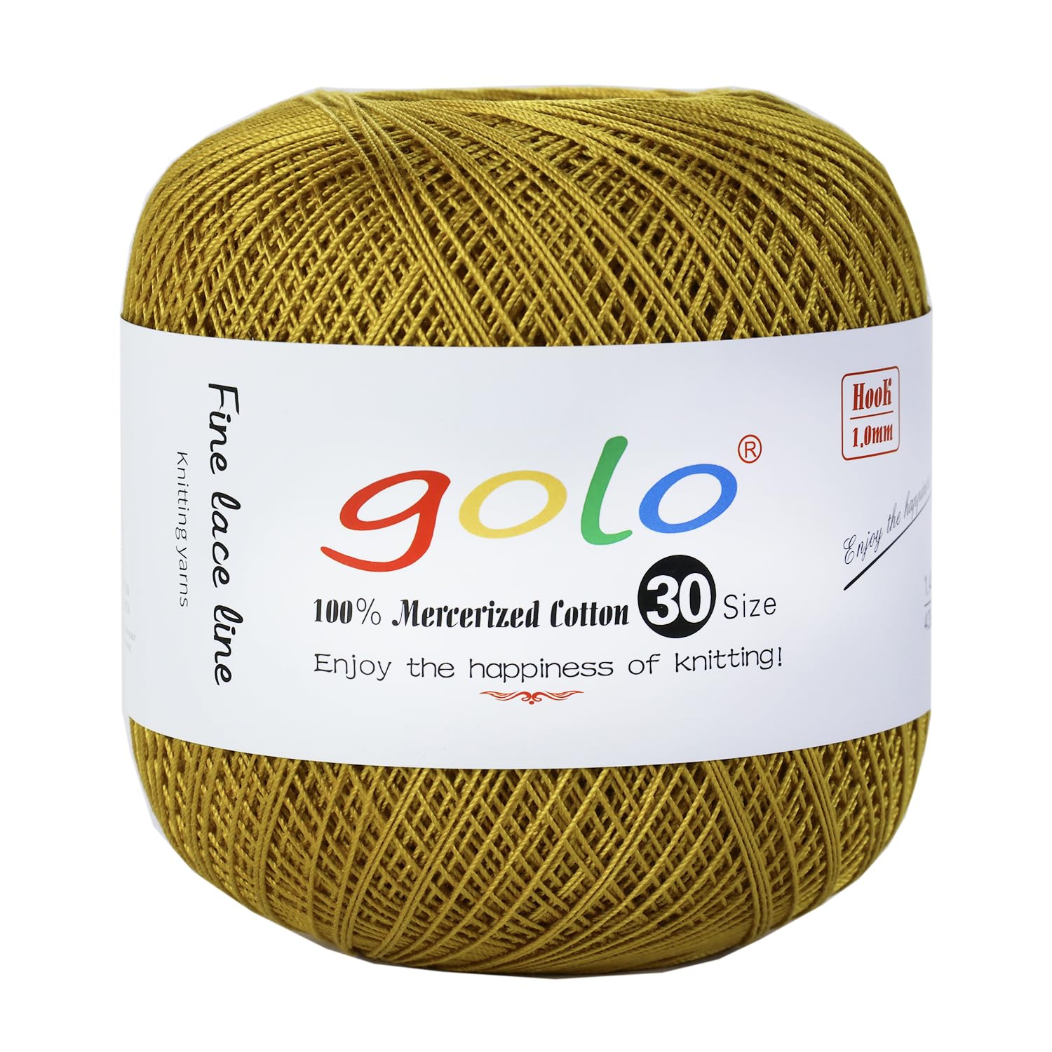 golo Crochet Thread Size 30 Yarn for Hand Kniting Yarn for Tatting Fruit Yellow 274