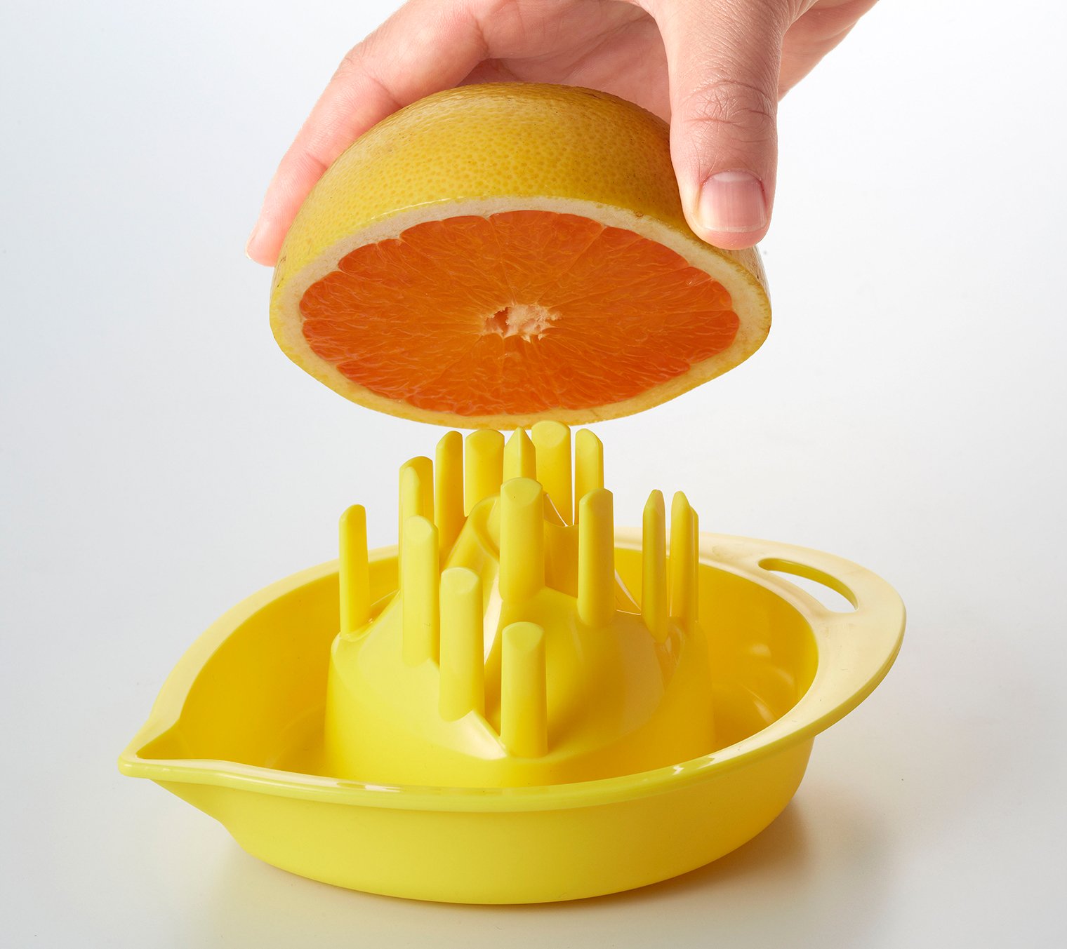 Grapefruit Squeezer, Fruit Squeezer, Hand Presser with Clear Case, Color: Yellow
