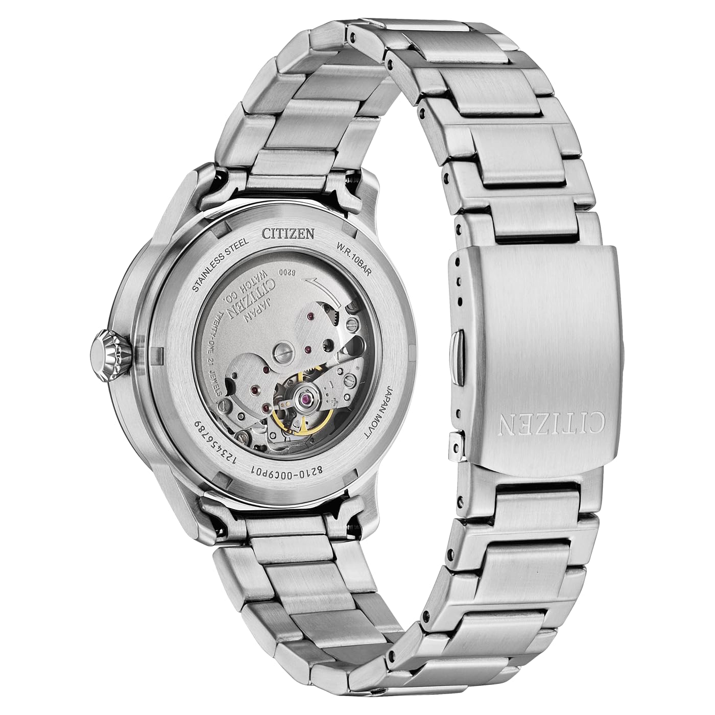 Citizen TSUYOSA Automatik Herrenuhr Edelstahl, Weiß, 40 mm, NJ0190-51A | Automatik | Keine Batterie Nötig | Kristallglas | 10 bar Wasserdicht | 42 Stunden Gangreserve | Datum | Edelstahlband