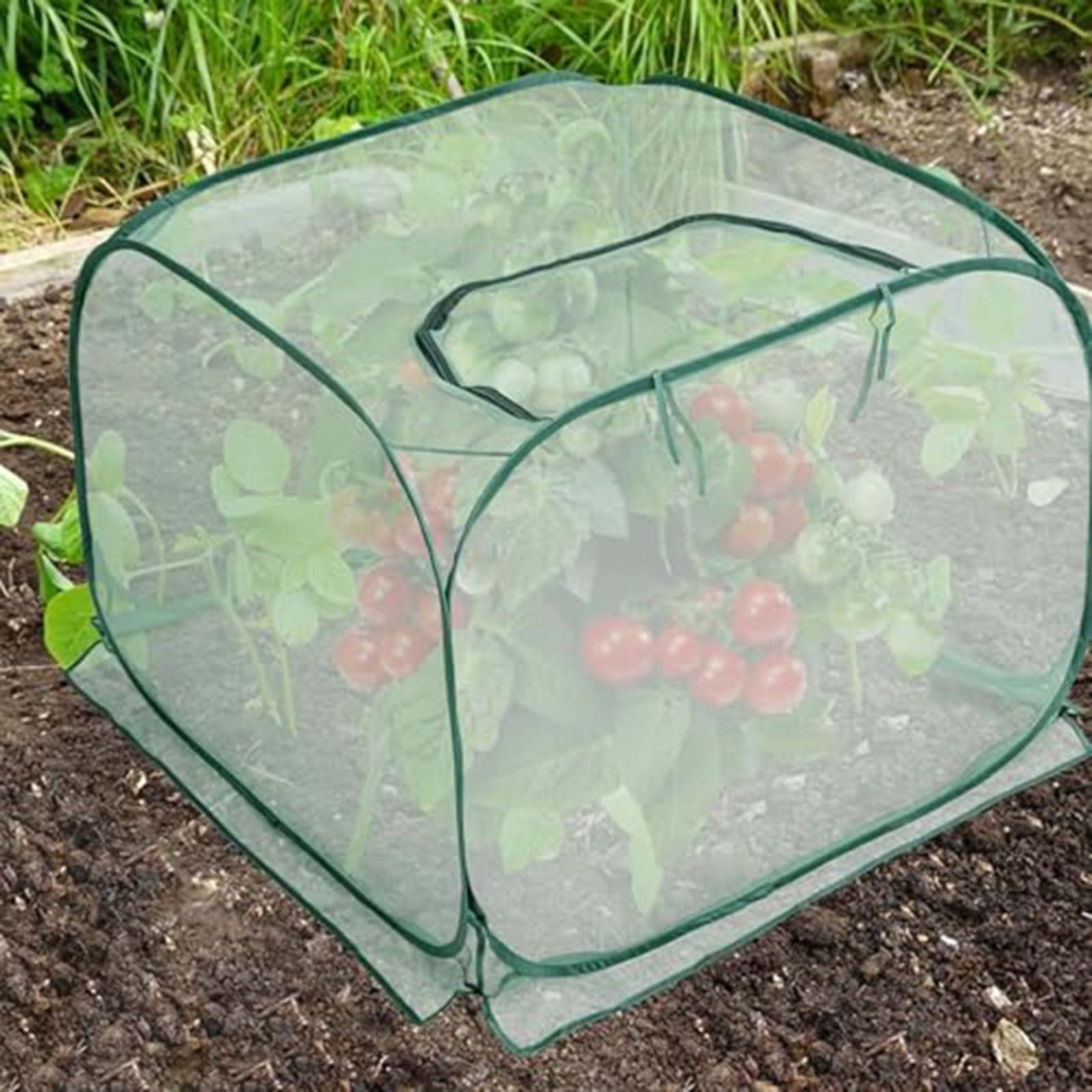 Foldable Plant Cage Mesh Plant Cover Garden Frost Protection With 4 Ground Stakes For Secure Positioning Protects Plants From And Harsh Weather Storage For And Landscaping(80 * 80 * 80) — view 8