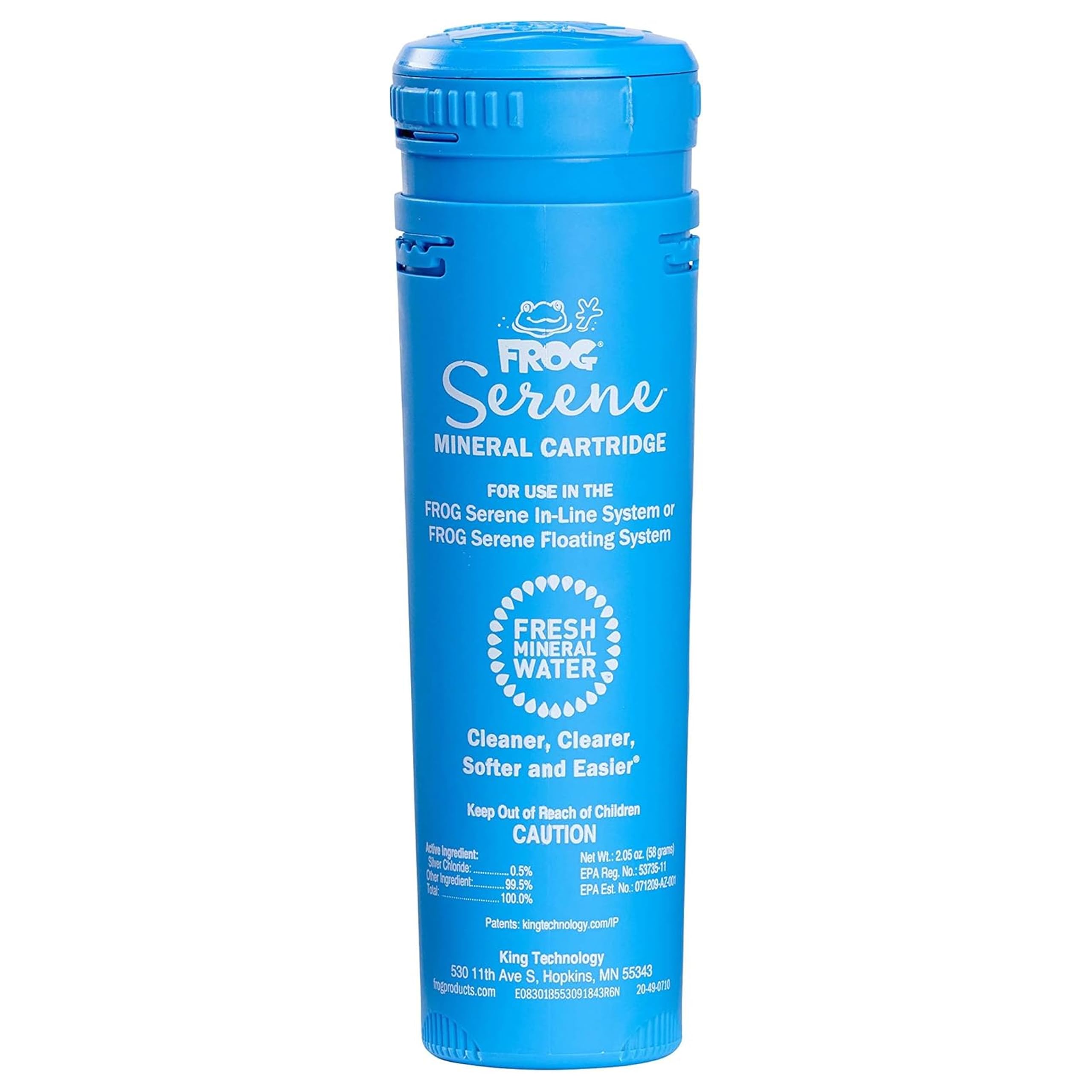 FROG Serene Replacement Mineral Cartridges for use with Hot Tub FROG Serene Floating Sanitizing System - Prefilled for Quick & Easy Hot Tub Maintenance - 1 Pack