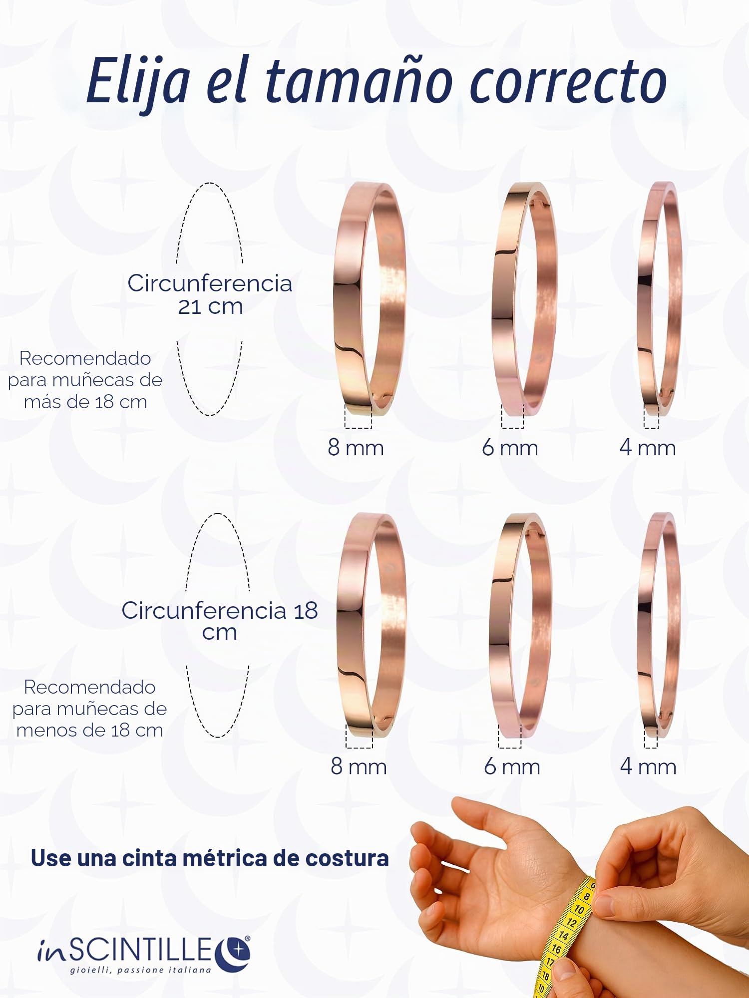 inSCINTILLE Bangle Pulsera Rígida de Acero Inoxidable para Mujer con Caja de Regalo Incluida